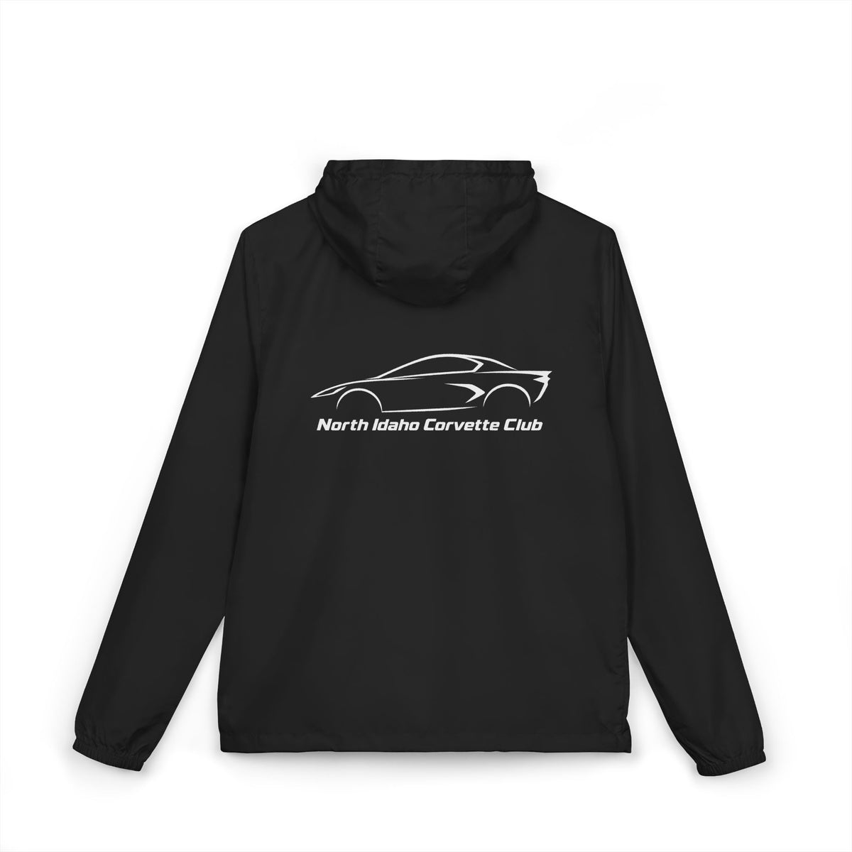 North Idaho Corvette Club Jacket — Unisex Full-Zip Windbreaker Jacket with Front and Back Logos