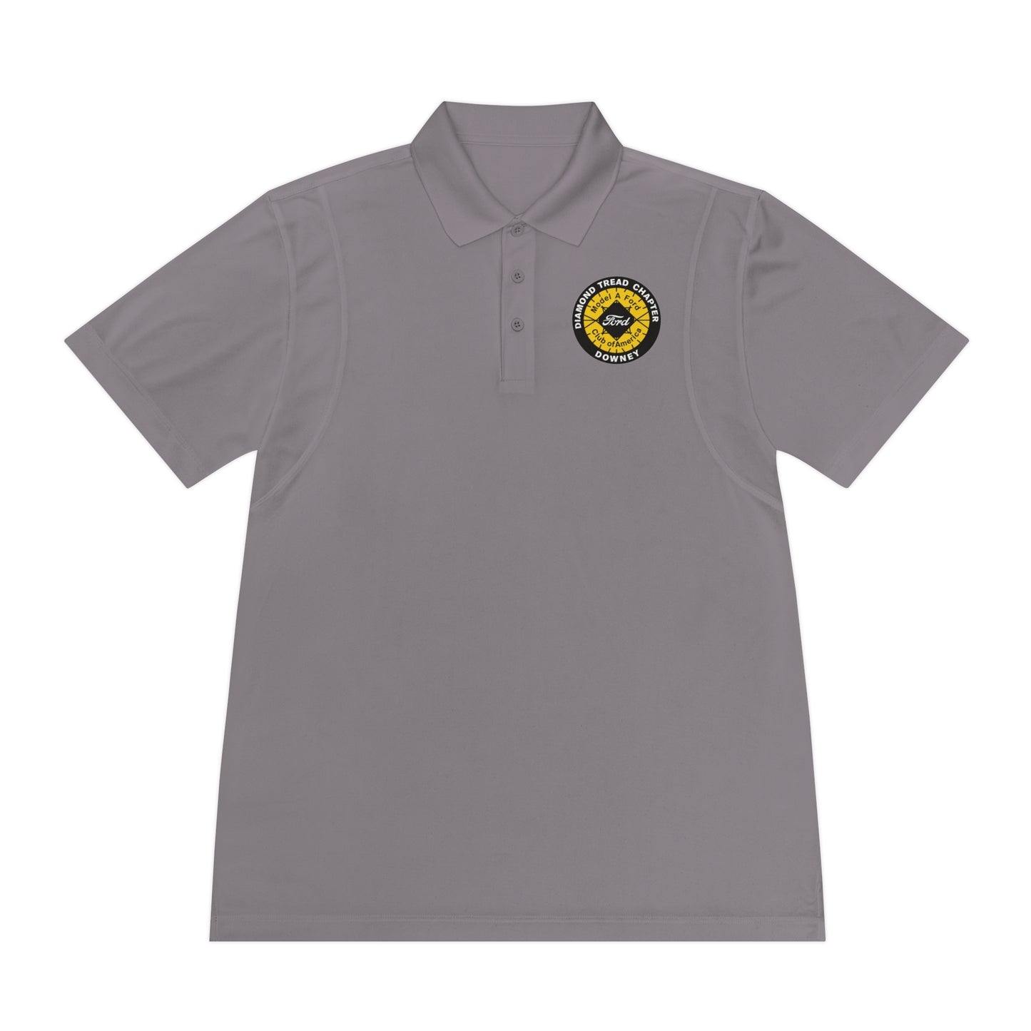 Diamond Tread Chapter Downey Men's Sport Polo — Athletic Casual Golf Shirt