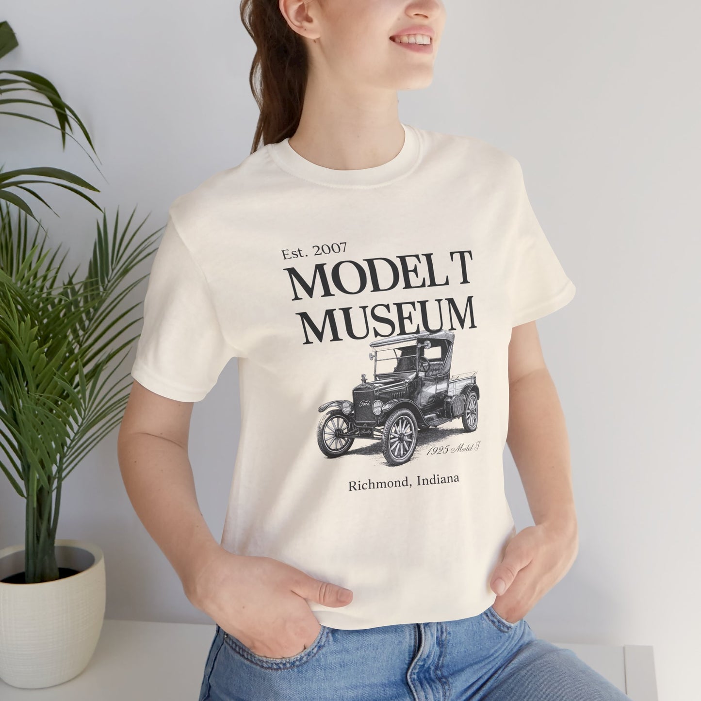 1925 Model T Pickup "Bradley" Museum Tee — Vintage Ford Model T Illustration (Richmond, Indiana)