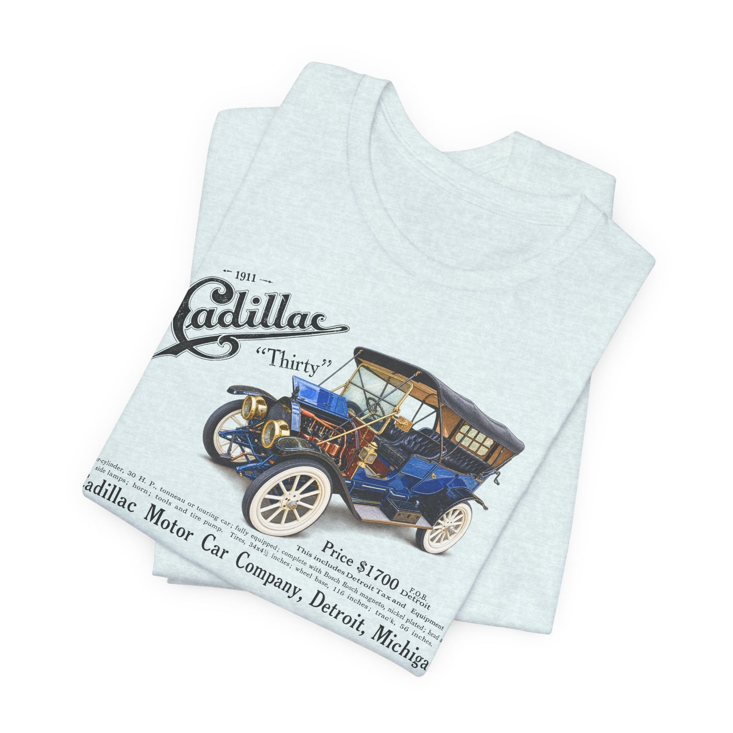 1911 Cadillac Vintage Car Tee – Classic Antique Automobile Graphic Shirt