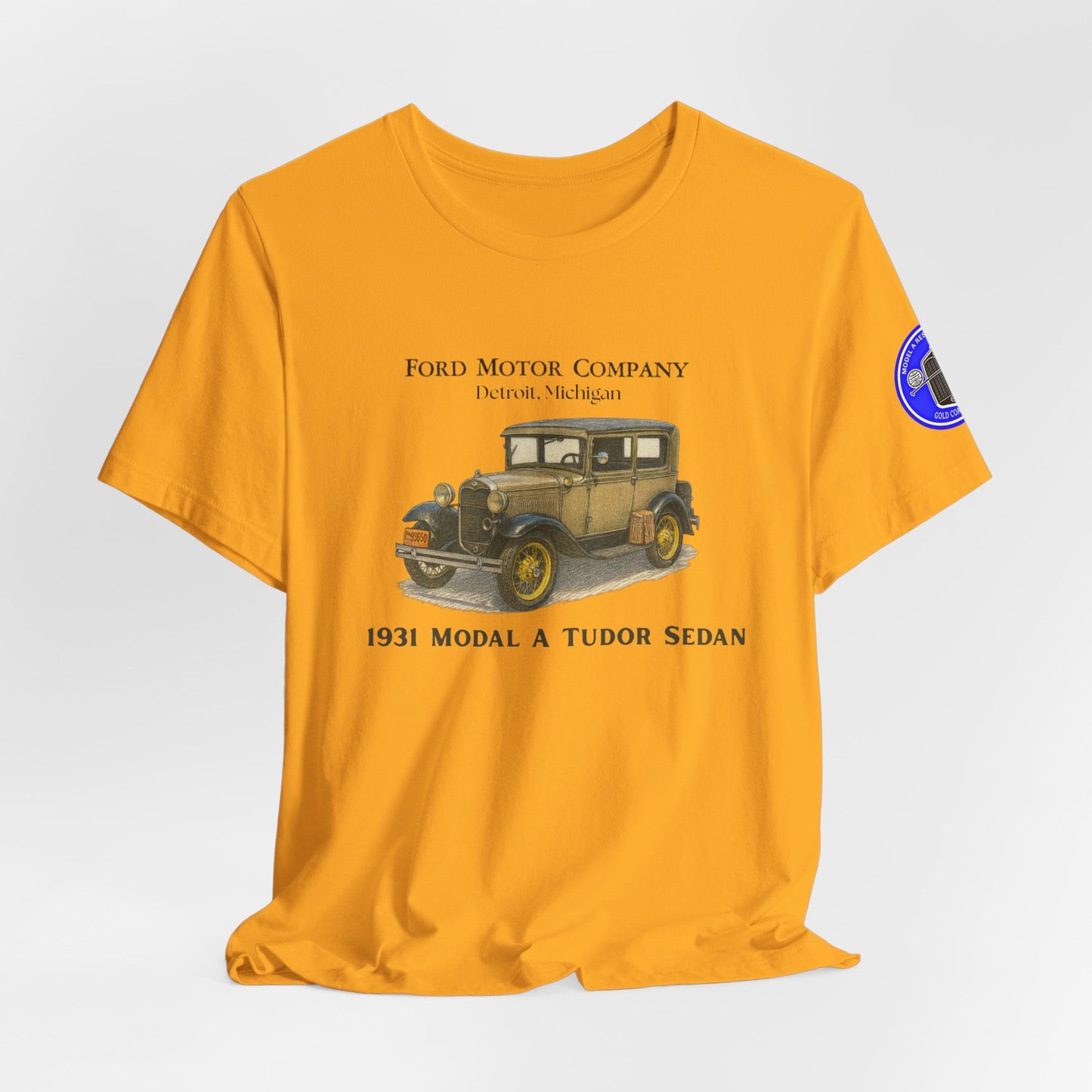 1931 Model A Ford Tudor Sedan Tee – with Gold Coast sleeve logo