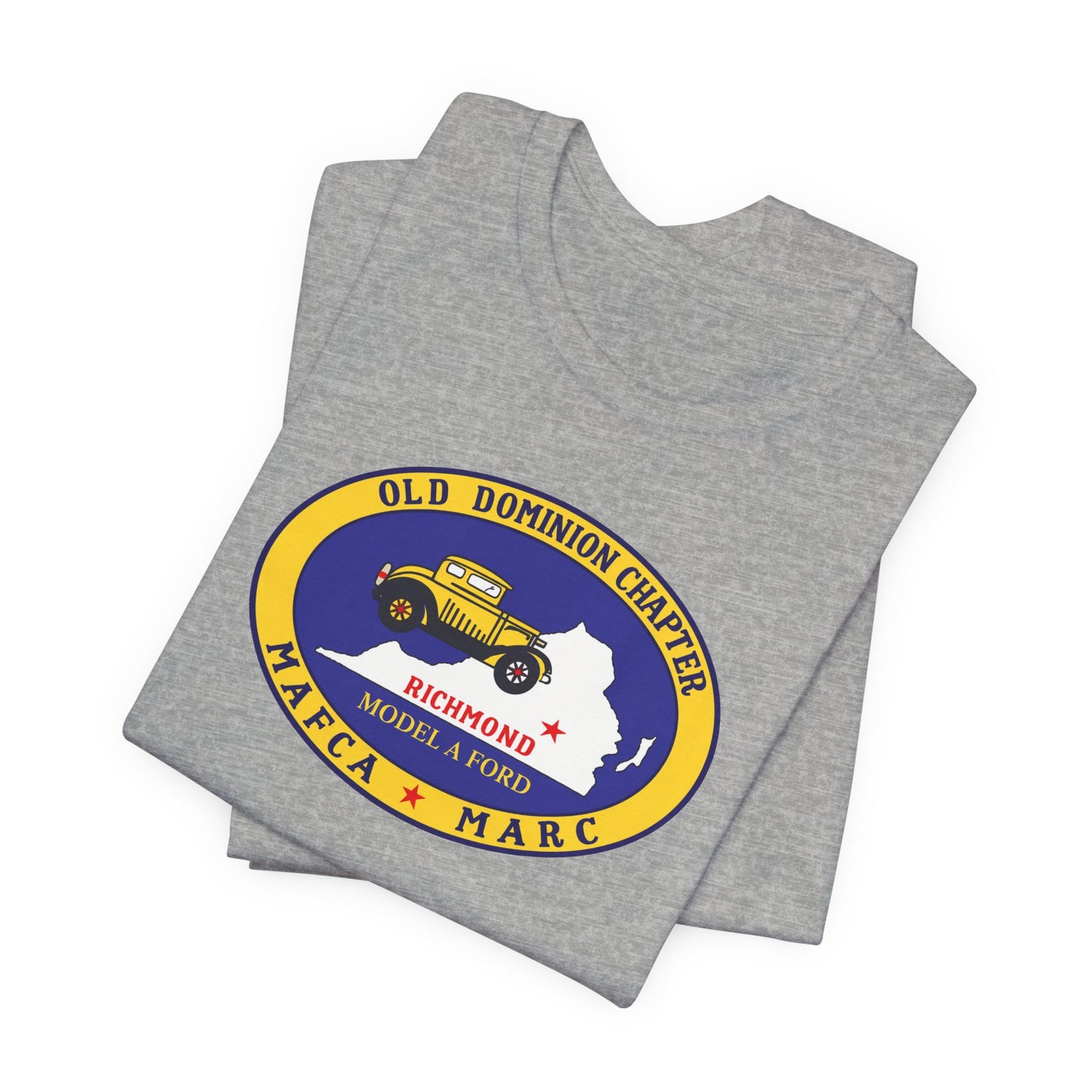 Old Dominion Chapter Model A Ford Club T‑Shirt — Richmond Vintage Car Logo