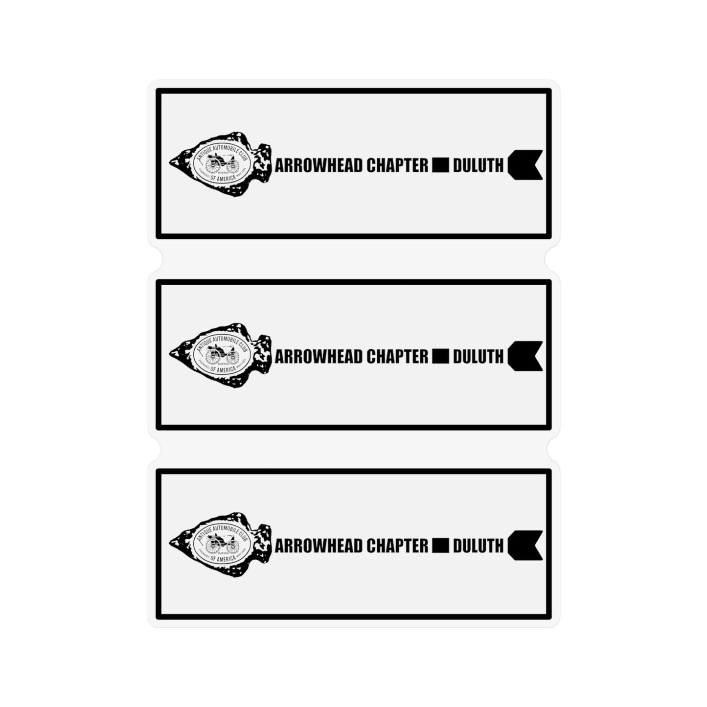 Arrowhead Chapter AACA Magnets - Three Logos per Sheet 12" x 5" Each (may need to be cut)