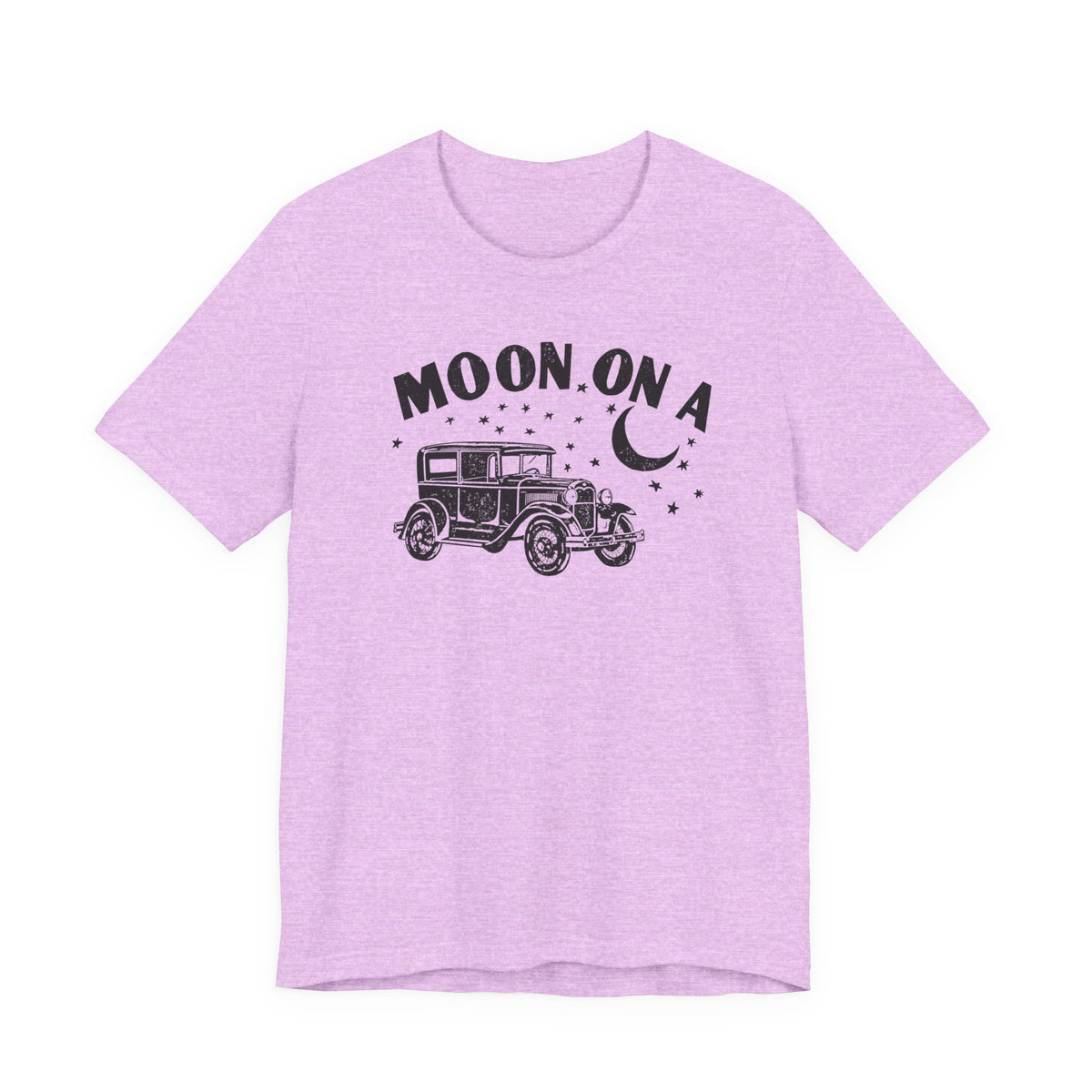 Moon On A Vintage Car T-Shirt — Retro Moon Graphic Tee