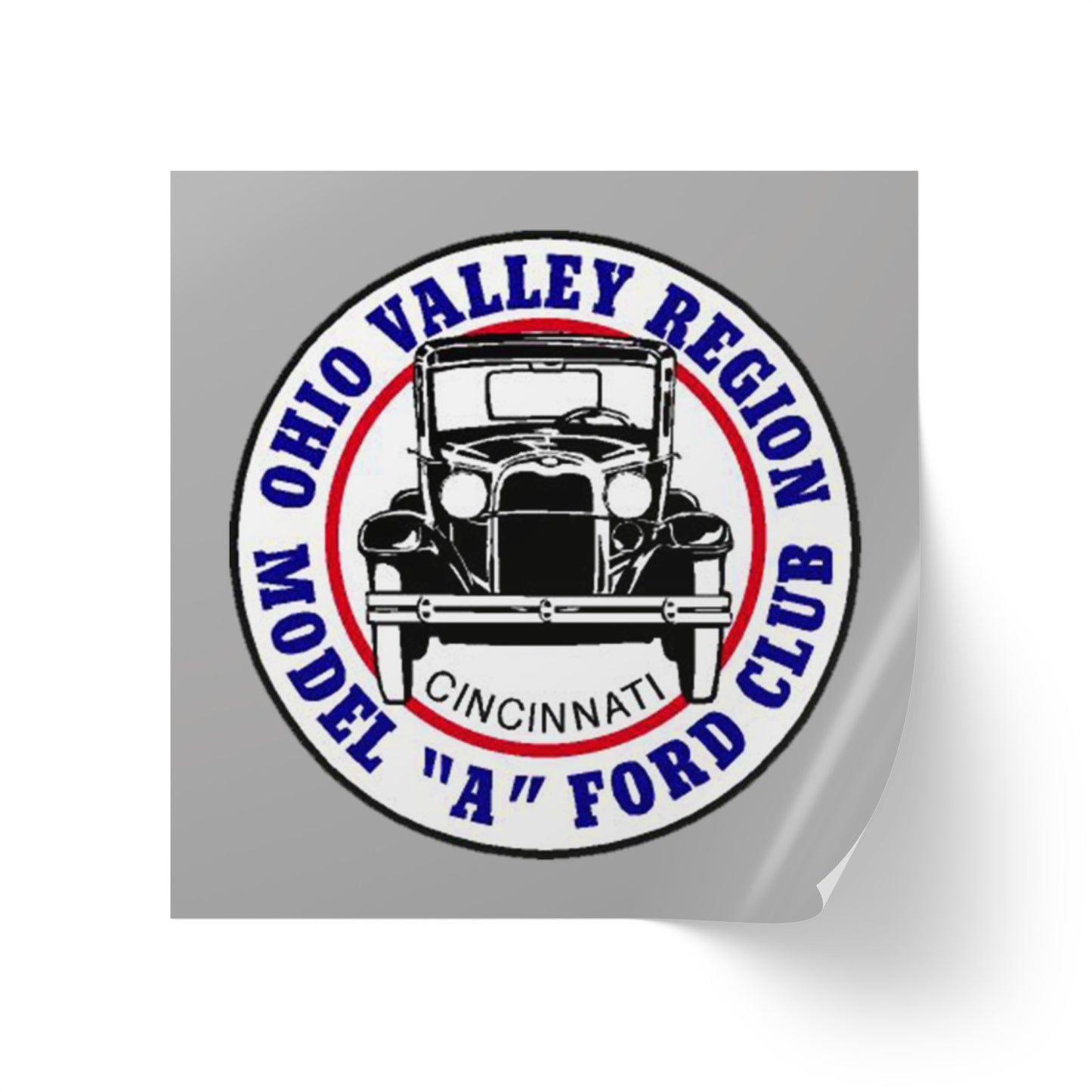 Ohio Valley Region Model A Ford Club Square Sticker Label Rolls