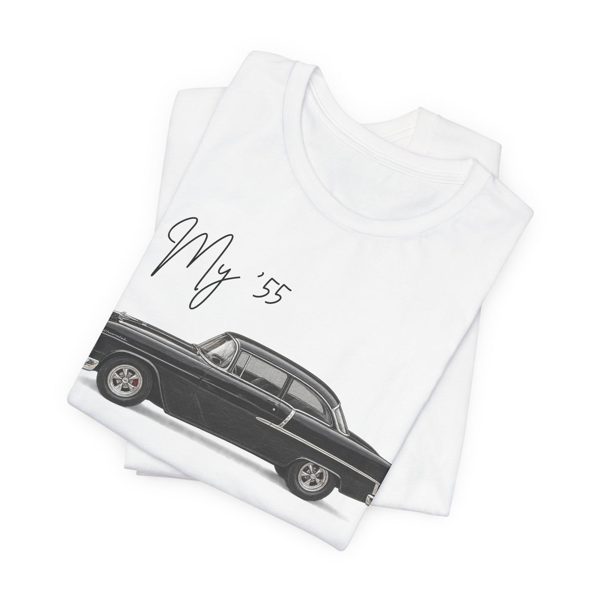 1955 Chevy Black Tee 'My '55' Classic