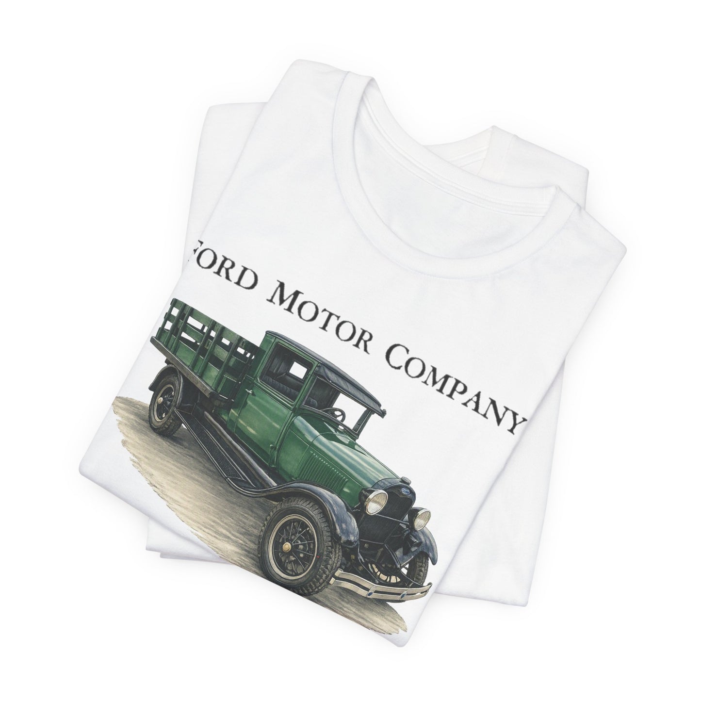 1928 Ford Model AA Stake Bed Truck T-Shirt —  Unisex Jersey Short Sleeve Tee