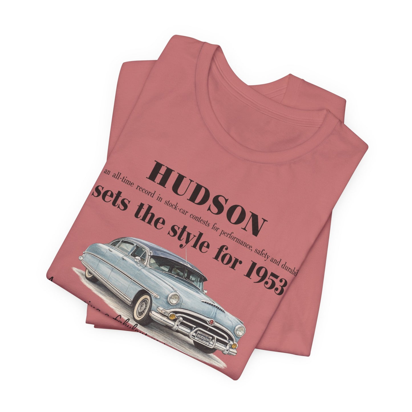 1953 Hudson Hornet Car Tee - Unisex Jersey Short Sleeve Tee