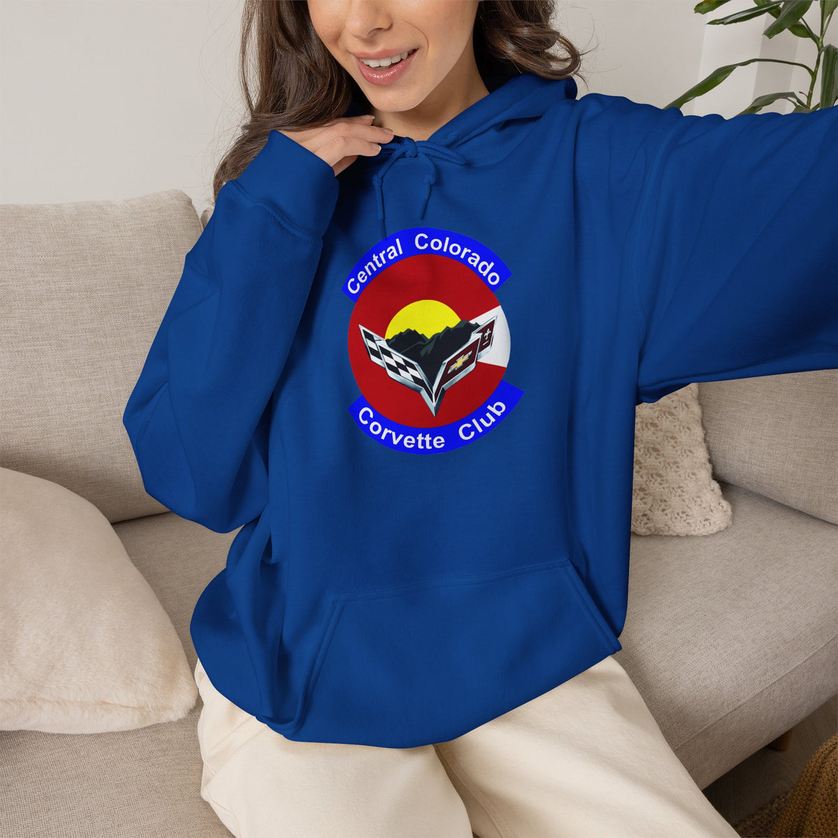 Central Colorado Corvette Club Screen Printed Hoodie Pullover