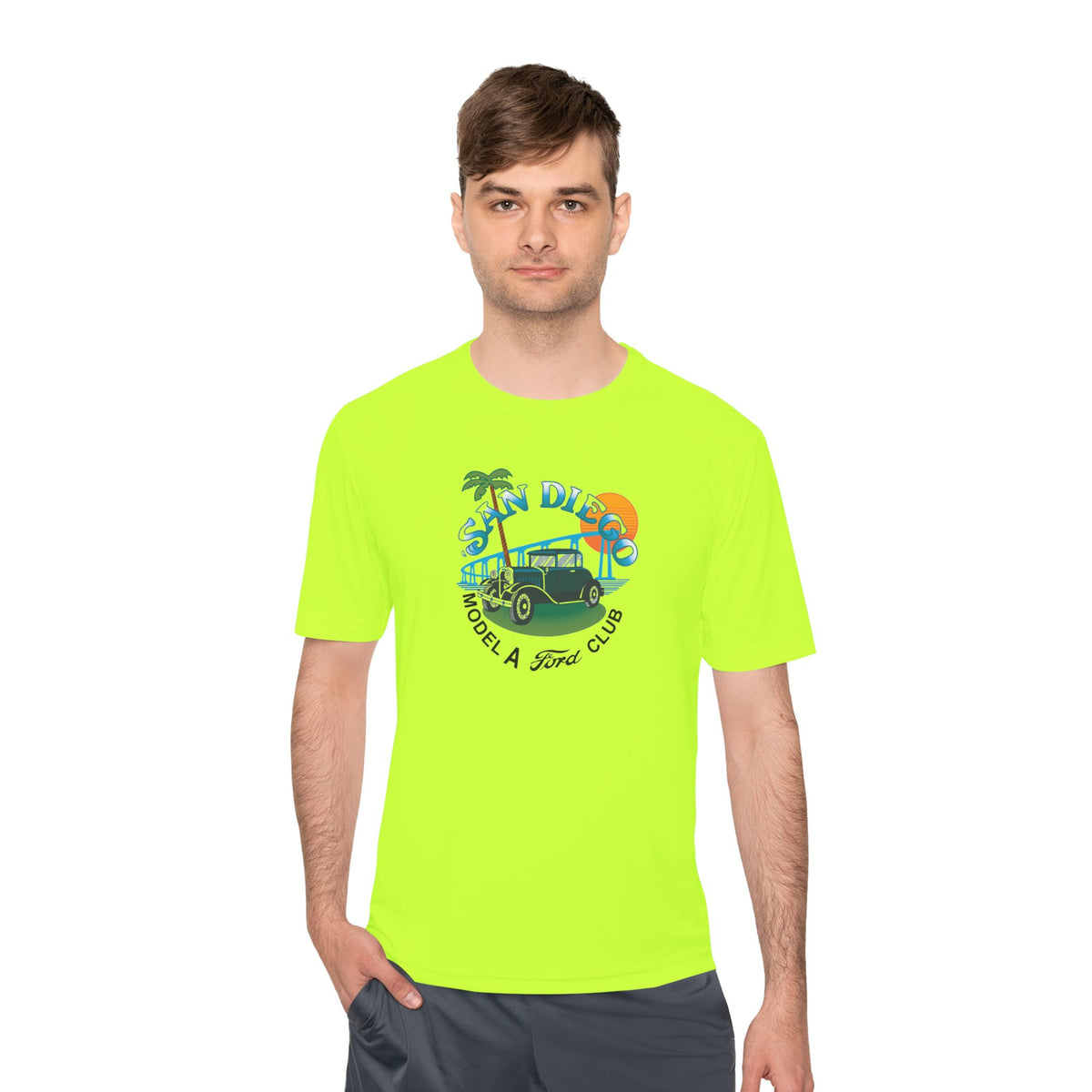San Diego Model A Ford Club Tee — Moisture‑Wicking Shirt