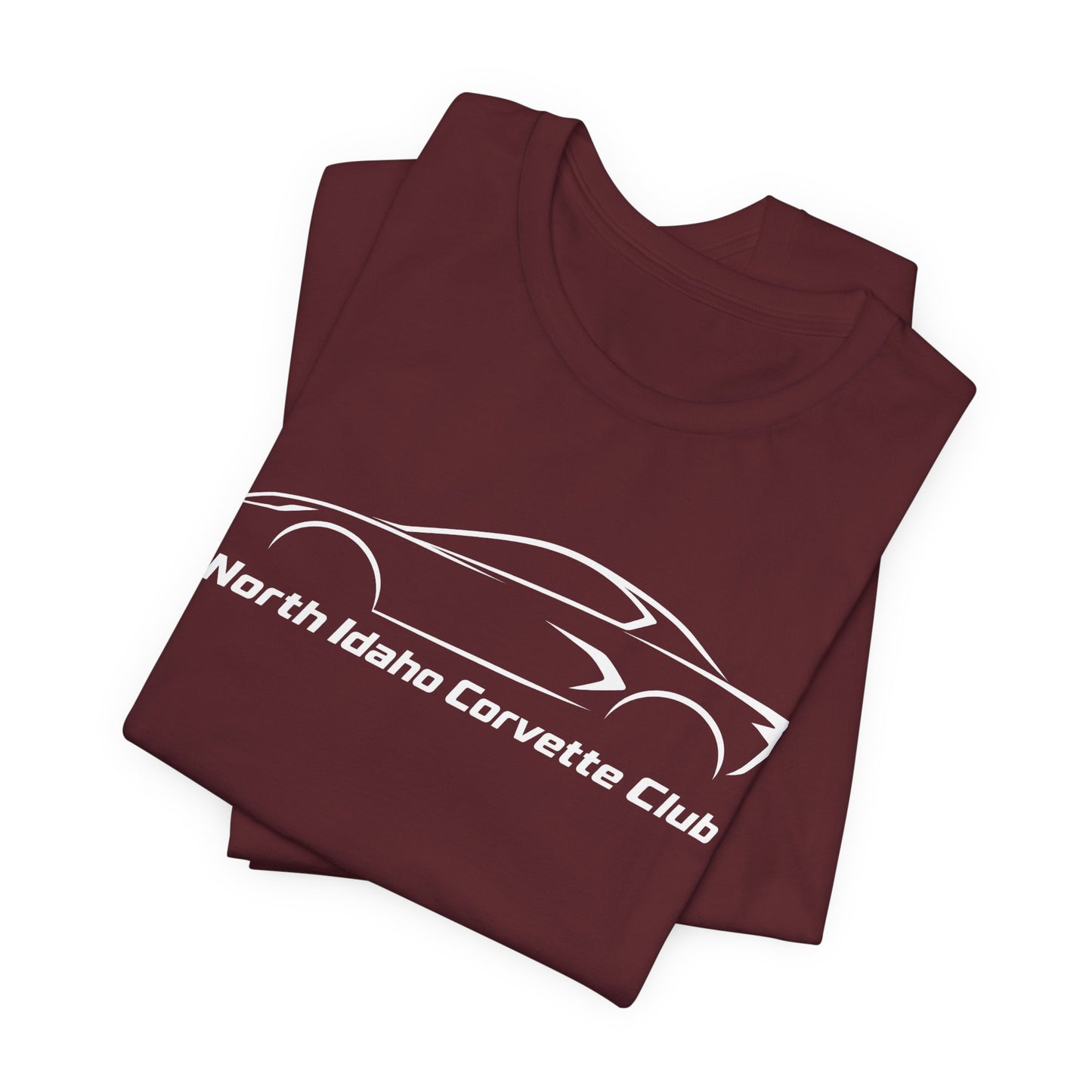 North Idaho Corvette Club T-Shirt — Minimal Car Outline Tee