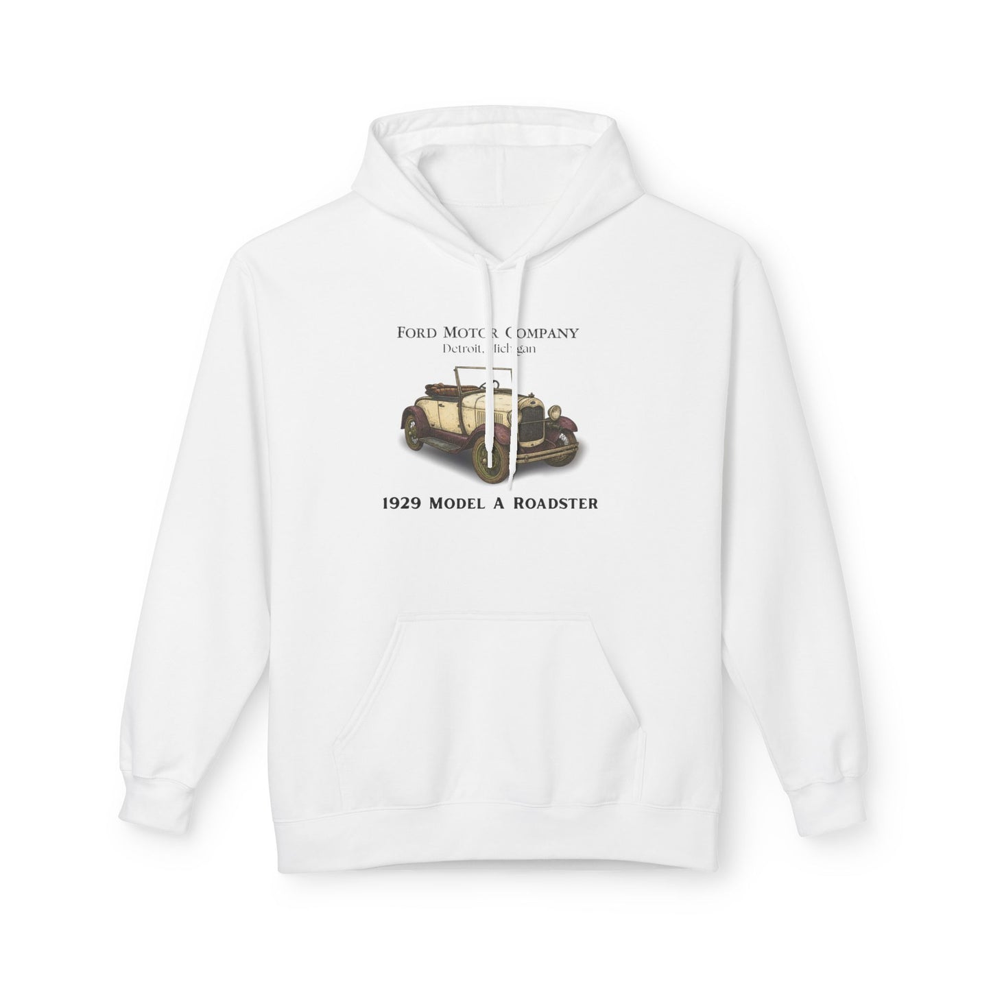 1929 Model A Ford Roadster Hoodie — Vintage Classic Car Graphic Hoodie