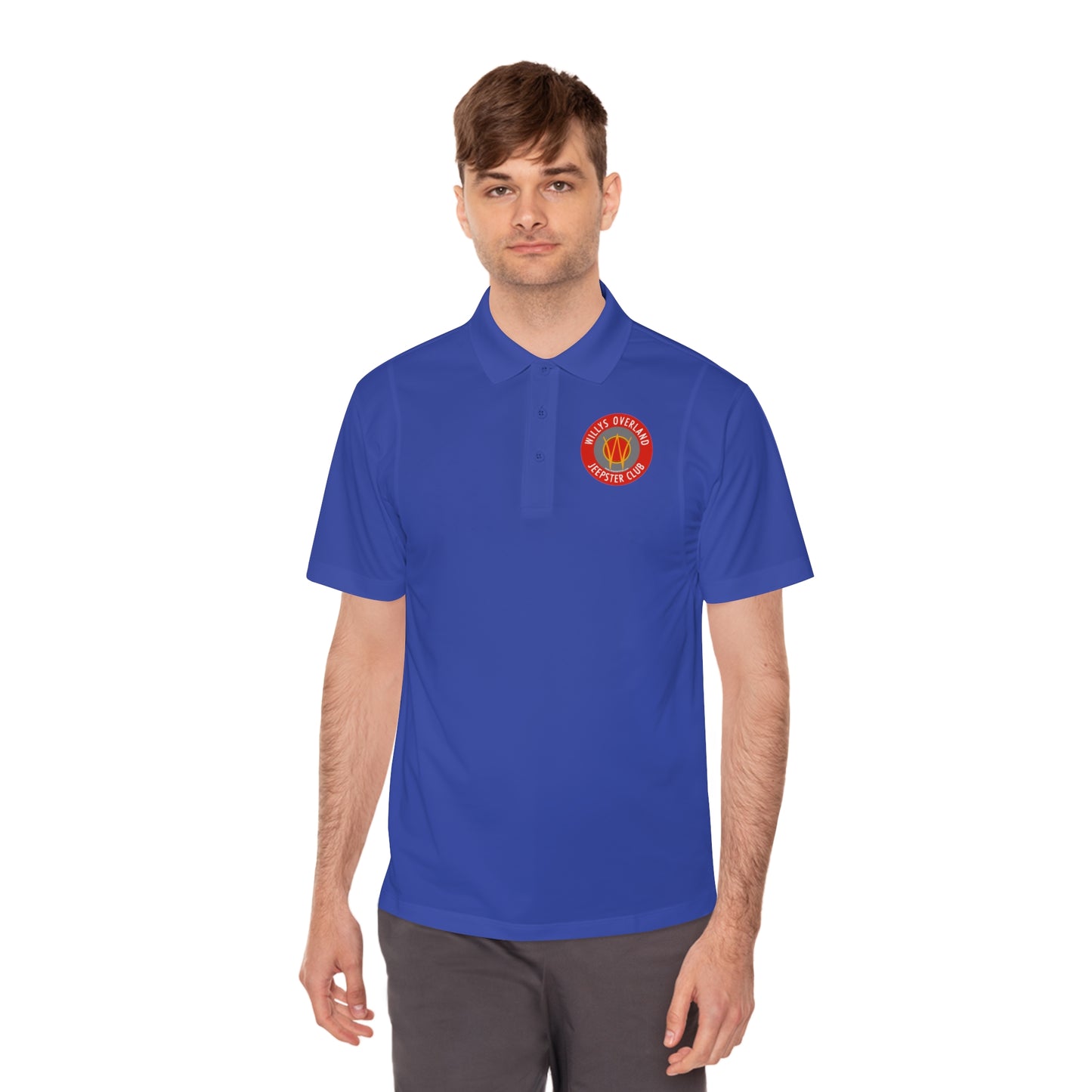Willys Overland Jeepster Club Polo Shirt — Classic Car Club Printed Logo Polo