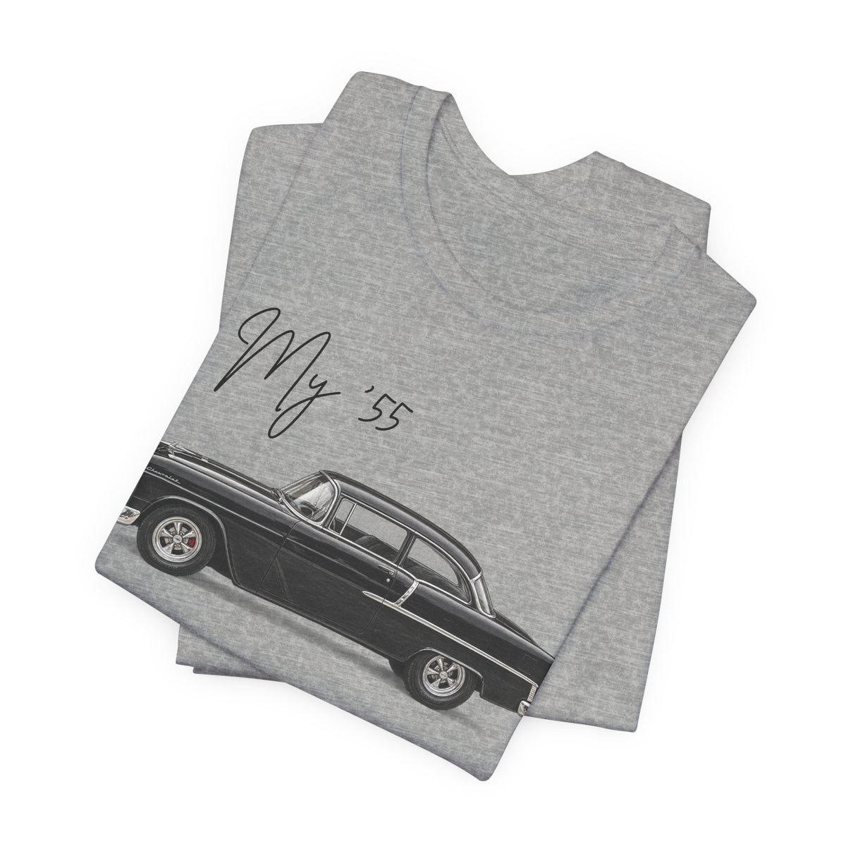 1955 Chevy Black Tee 'My '55' Classic