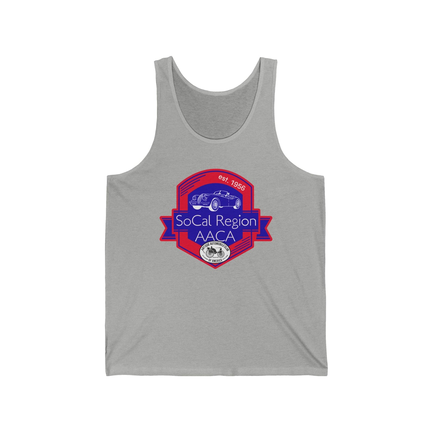 SoCal Region AACA Unisex Jersey Tank - Vintage Car Enthusiast Apparel