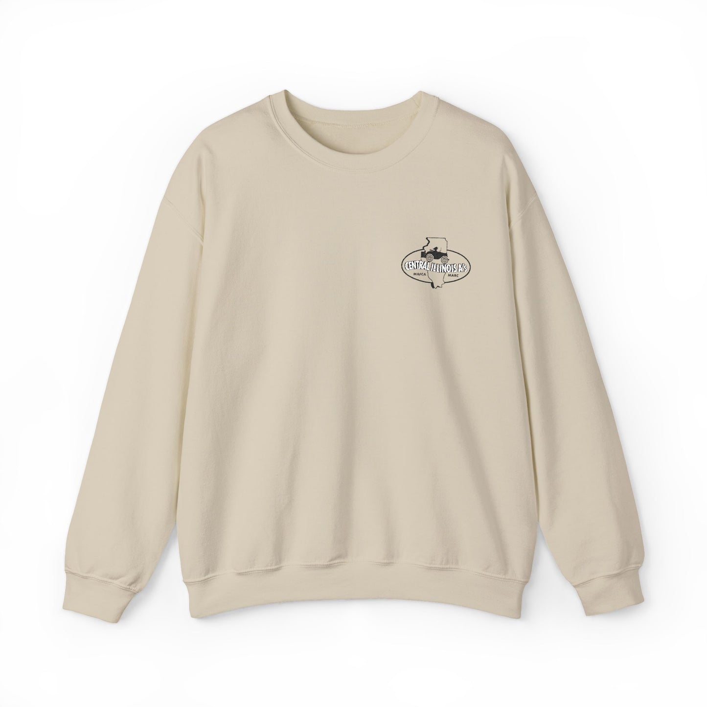 Central Illinois A's Crewneck Embroidered Sweatshirt — Small Chest Logo