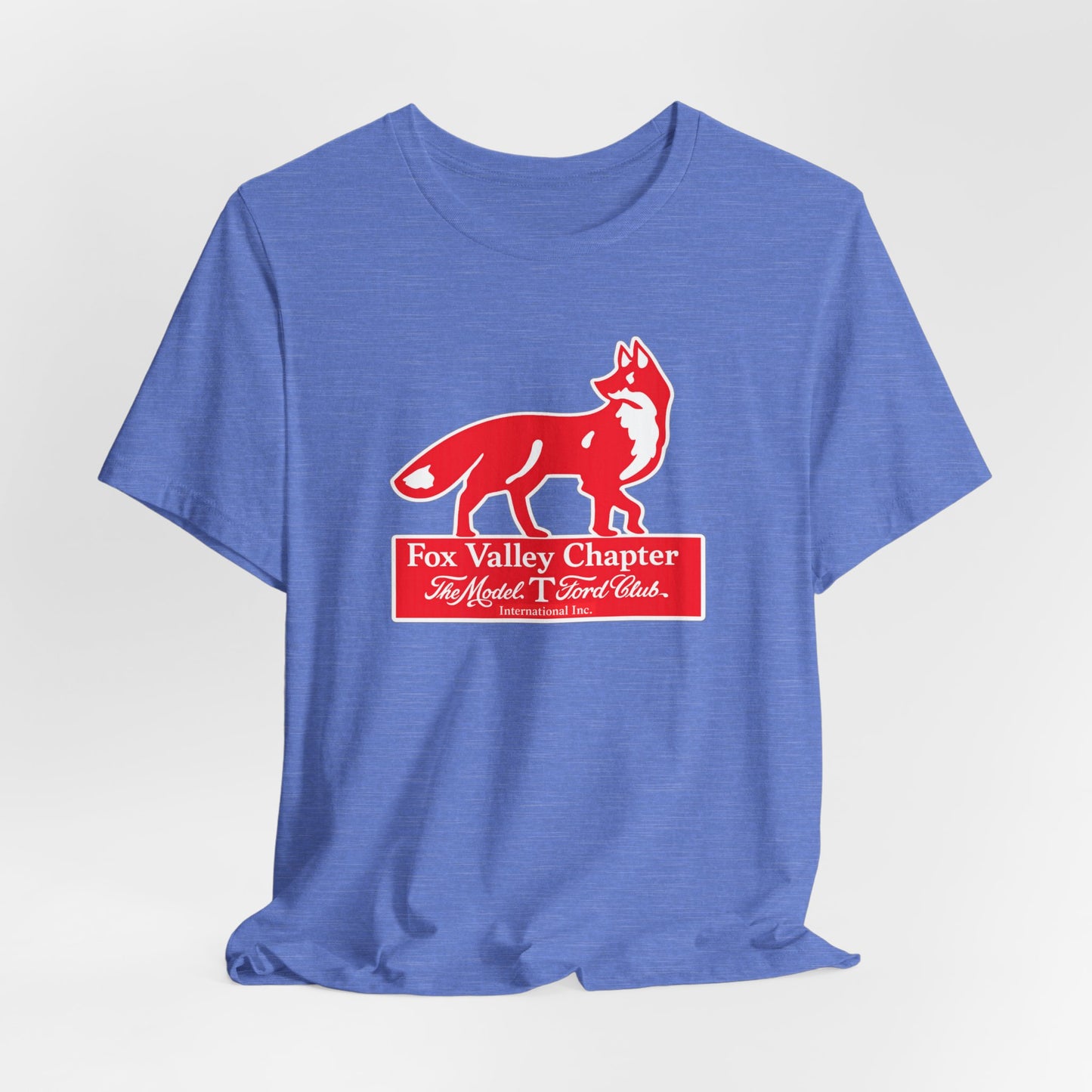 Fox Valley Chapter Model T Ford Club Tee — Red Fox Logo Short Sleeve T-Shirt