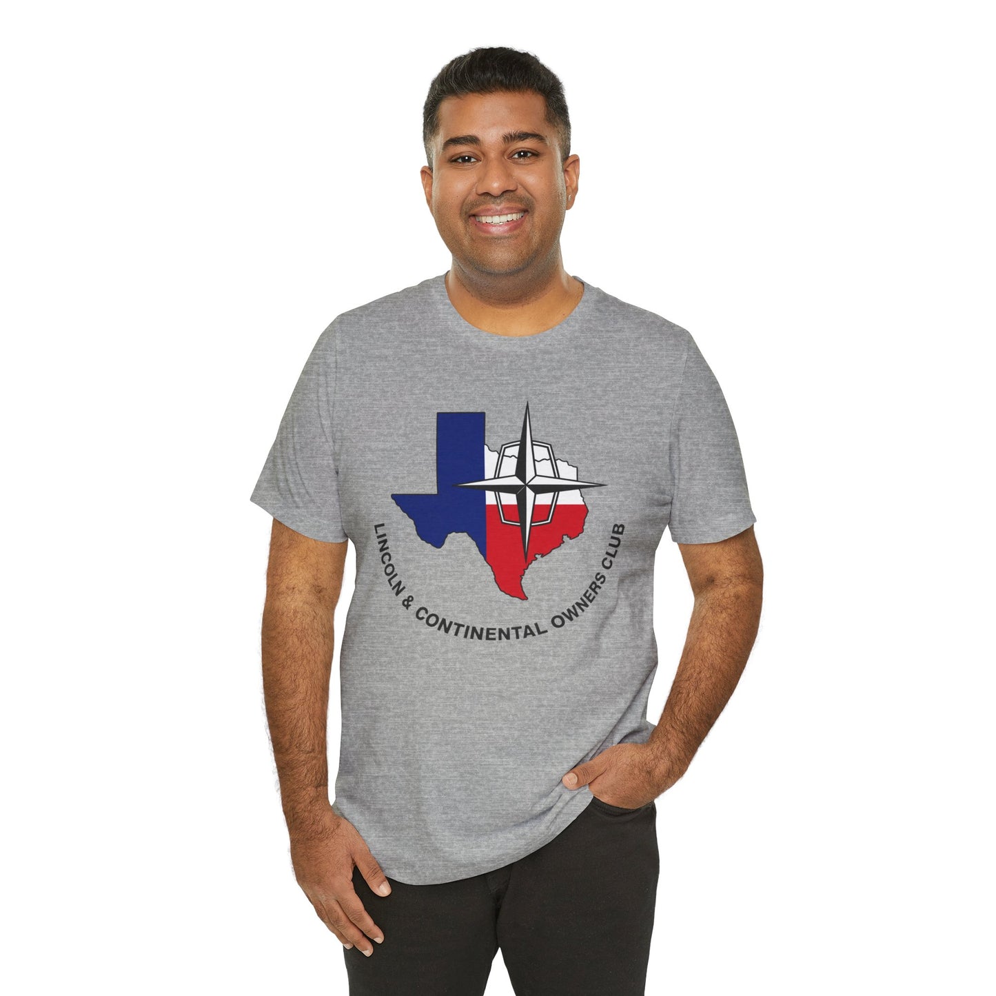 Lincoln & Continental Owners Club - Texas Gulf Coast Region T‑Shirt — Unisex Jersey Short Sleeve Tee