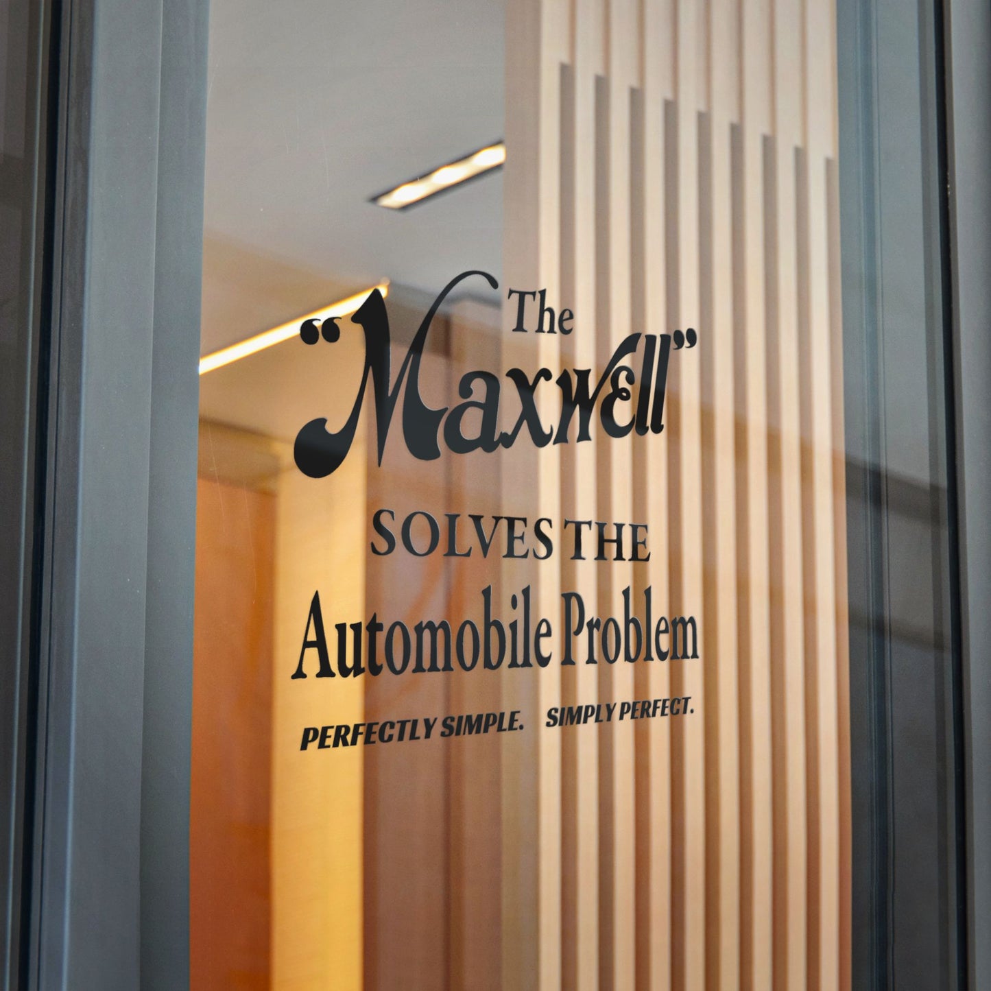 "The Maxwell" Solves the Automobile Problem — Die-Cut Sticker