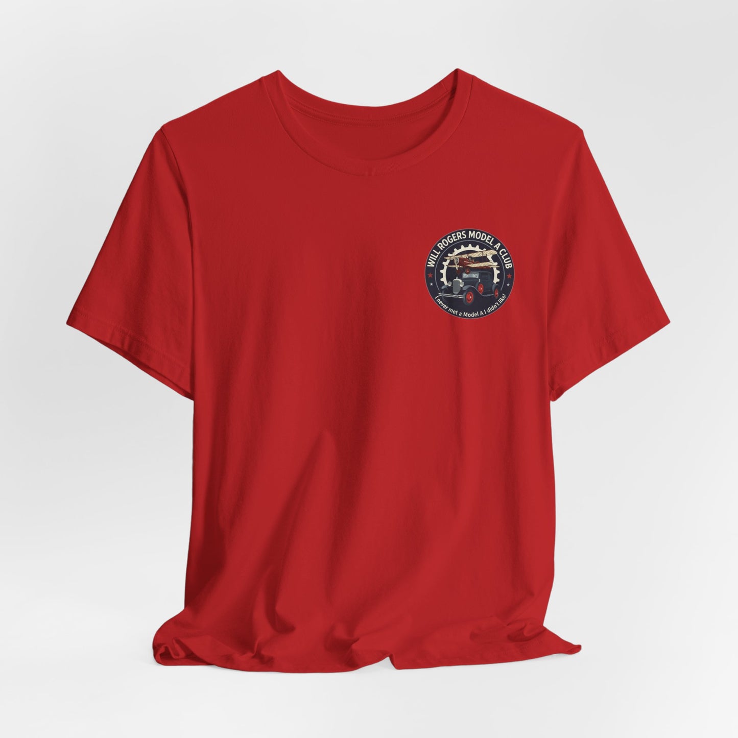 Will Rogers Model A Club – Vintage Car Graphic Tee (Front and Back Logos)