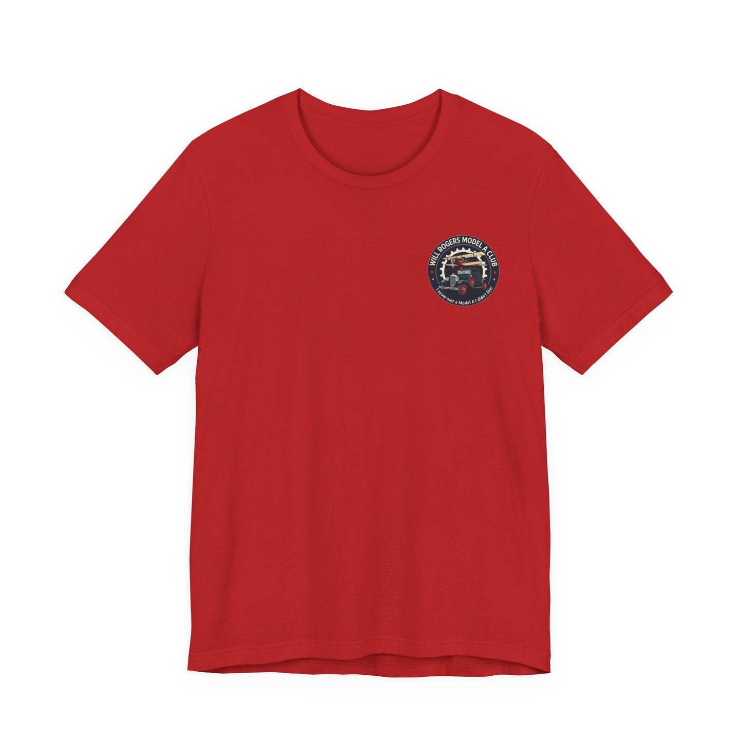 Will Rogers Model A Club (small front logo) Unisex Jersey Tee
