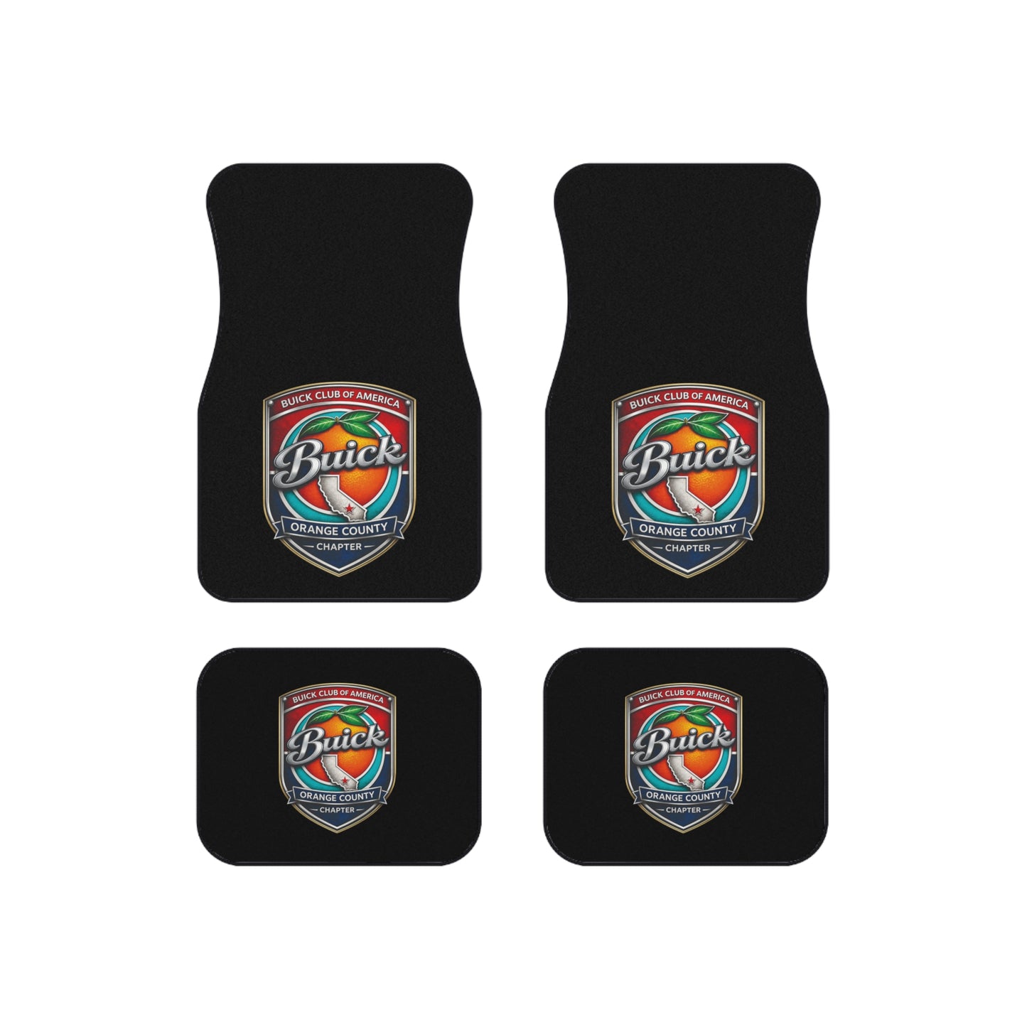 Buick Orange County Chapter Buick Club of America Logo Car Floor Mats (Set of 4)