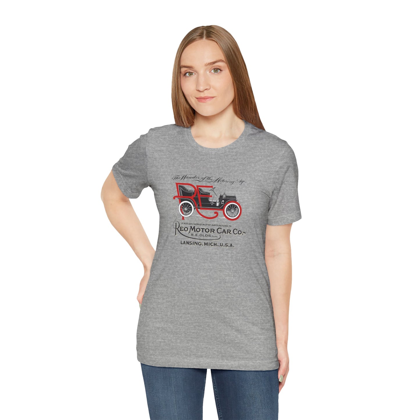 REO Motor Car Co. Tee — "The Wonder of the Motoring Age!"