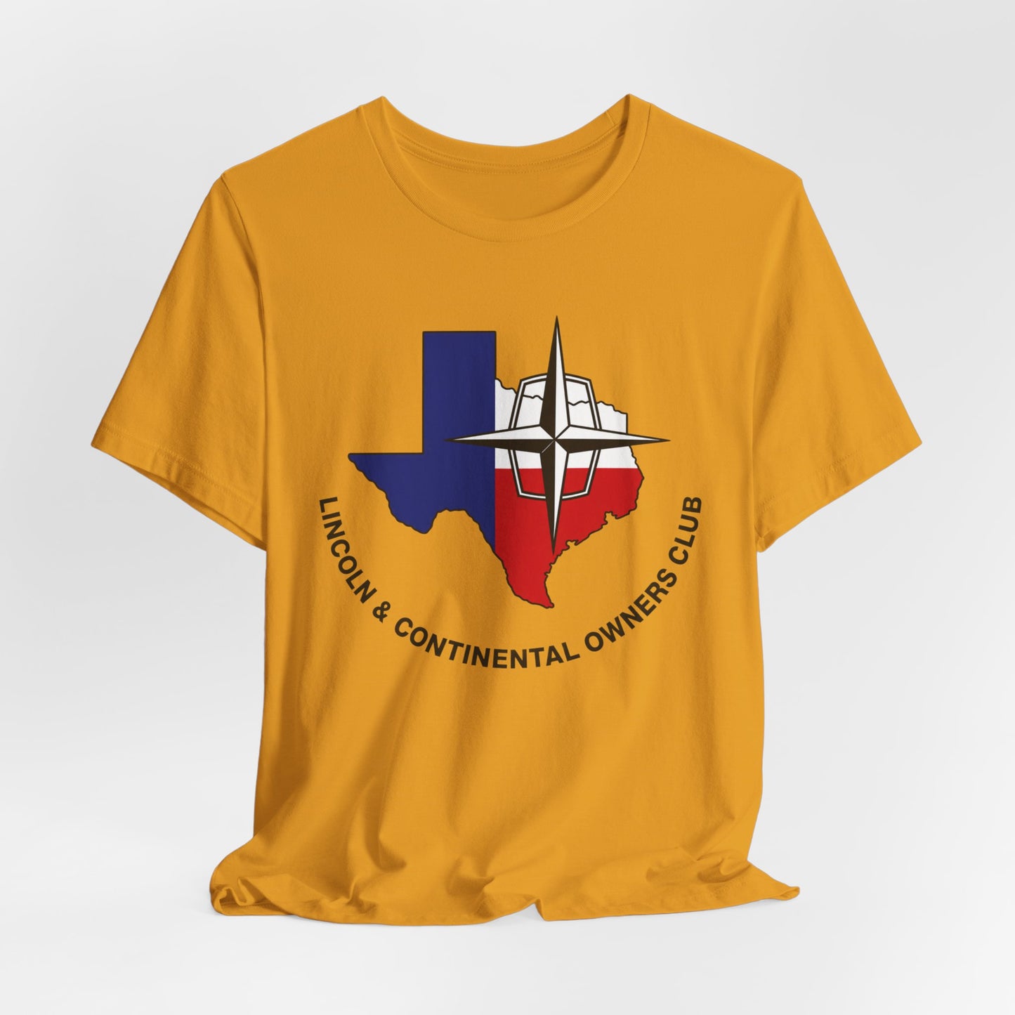 Lincoln & Continental Owners Club - Texas Gulf Coast Region T‑Shirt — Unisex Jersey Short Sleeve Tee