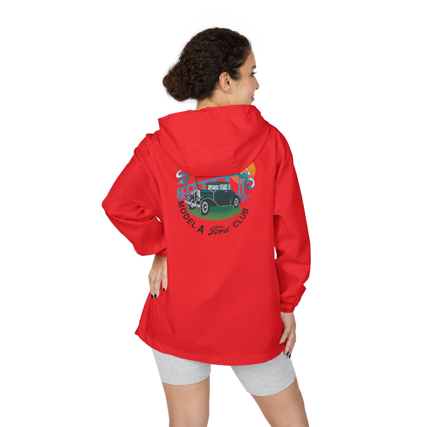 San Diego Model A Ford Club Windbreaker Jacket — Front and Back Logos