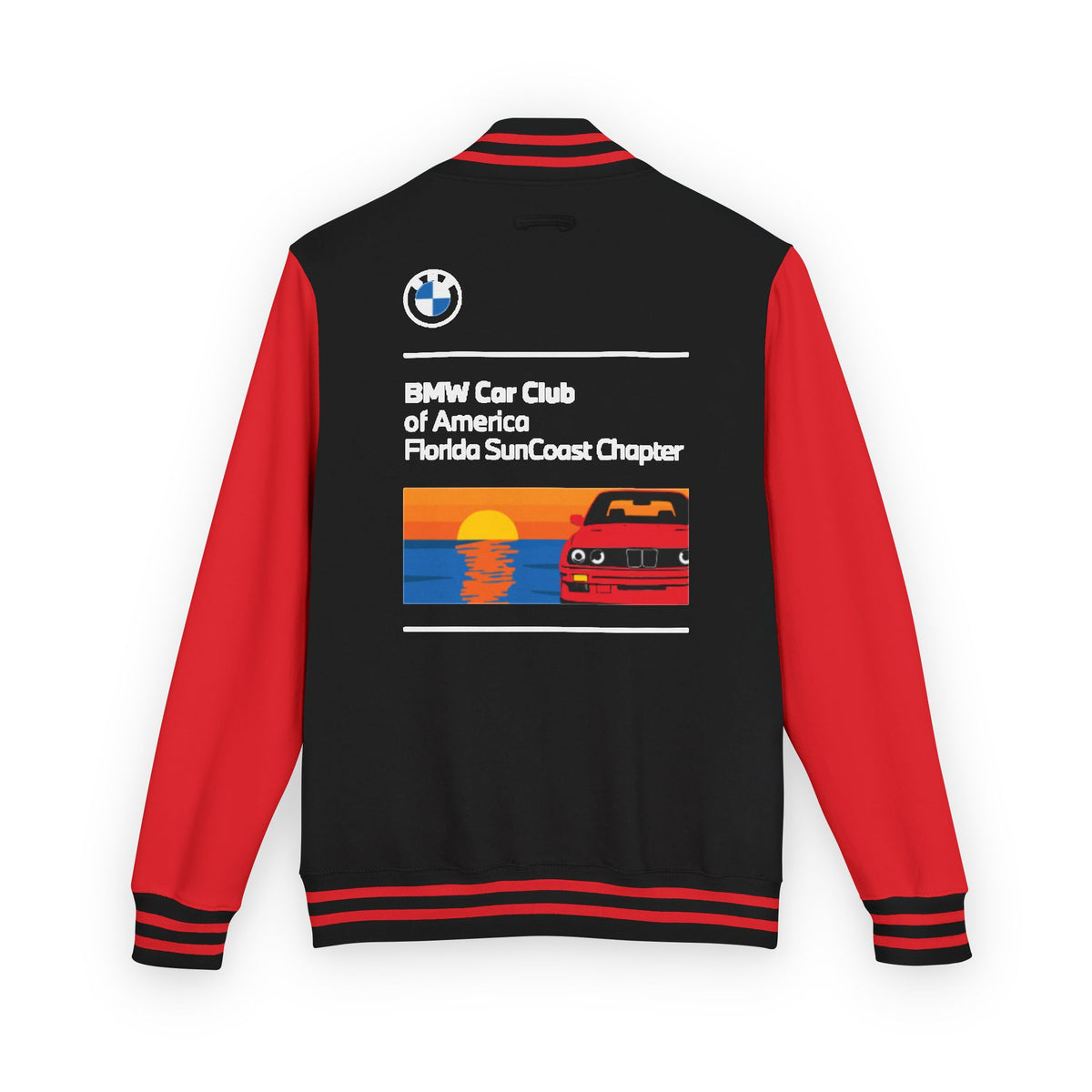 BMW Car Club of America Florida SunCoast Chapter Letterman Jacket - Front and Back Logos