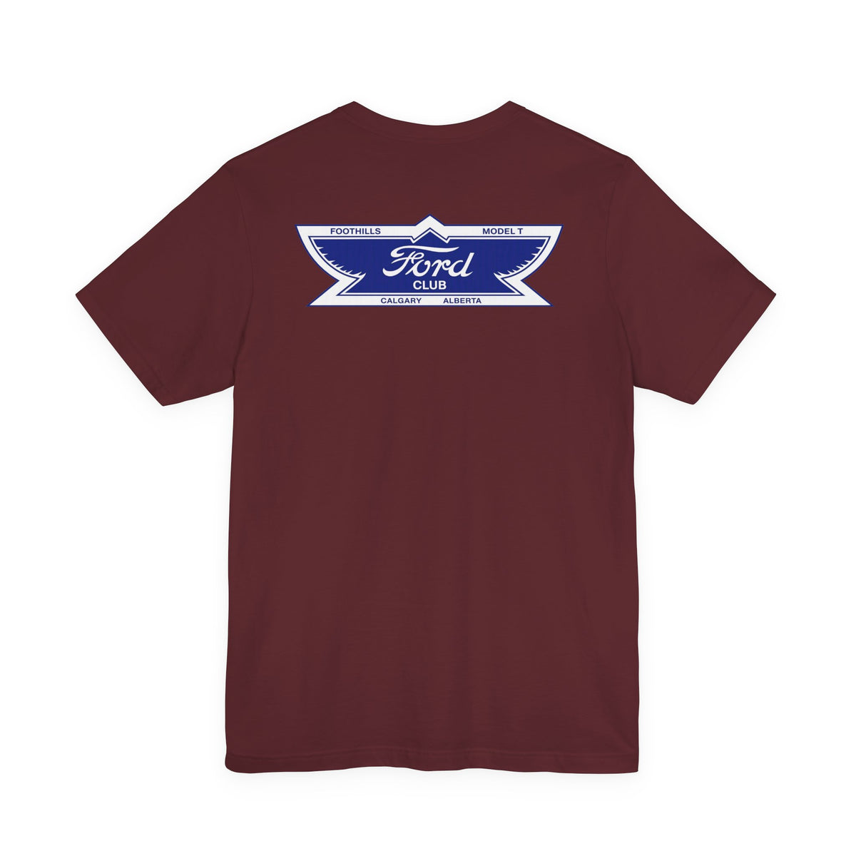 Foothills Model T Club Unisex Soft Tee - Front and Back Logos