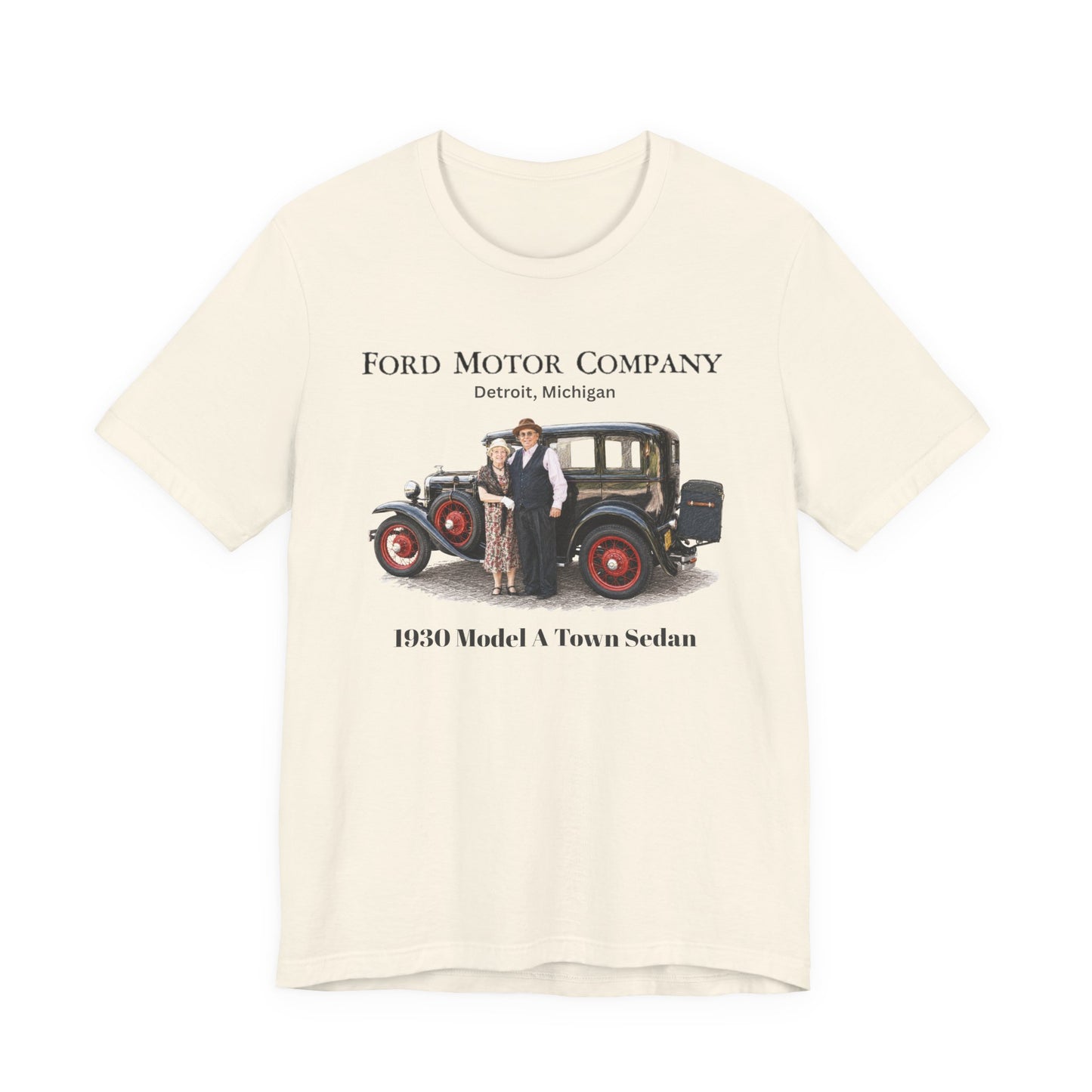 1930 Ford Model A Town Sedan Tee — Unisex Jersey Short Sleeve Tee