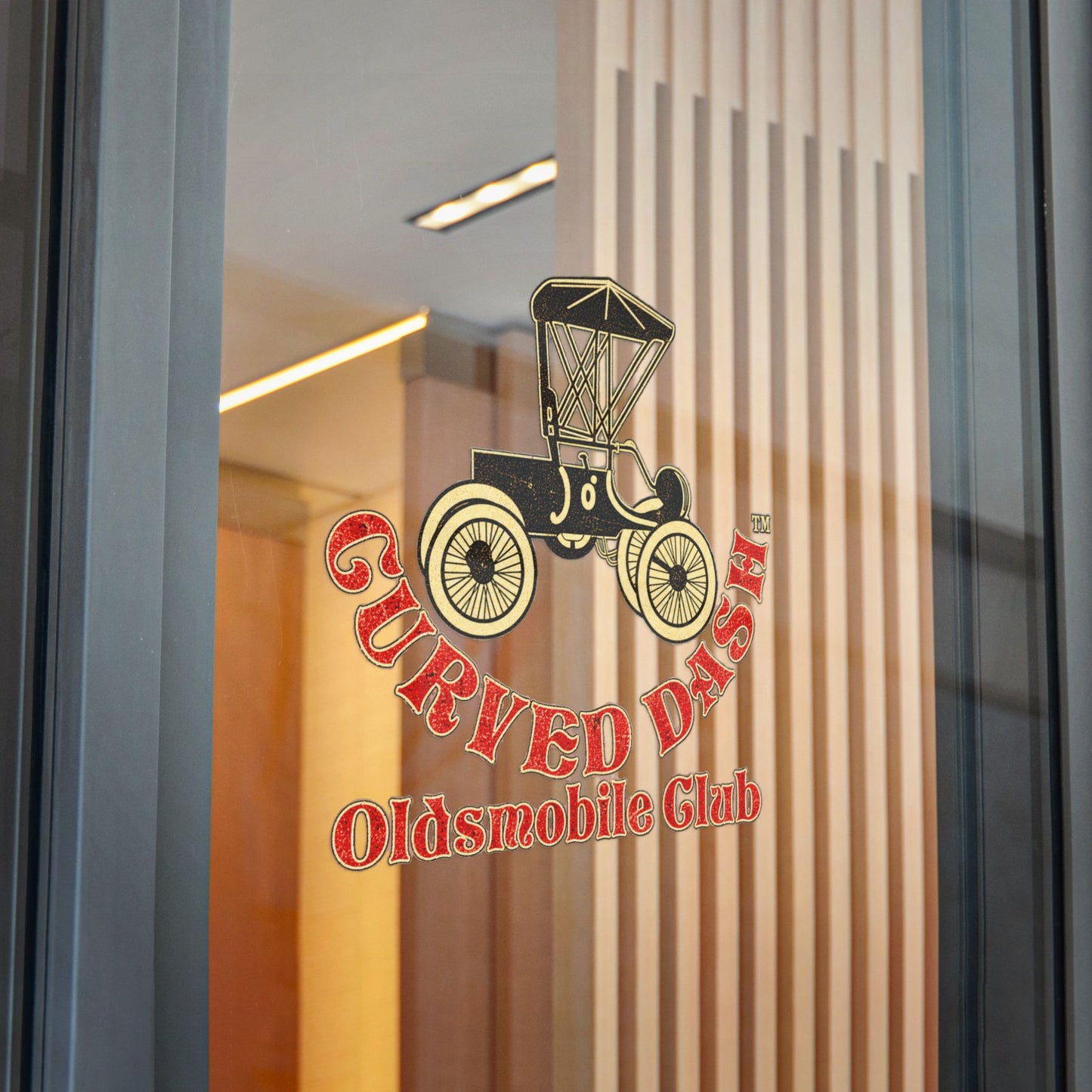 Curved Dash Oldsmobile Club Sticker — Large Stickers that are Great for Trailers!