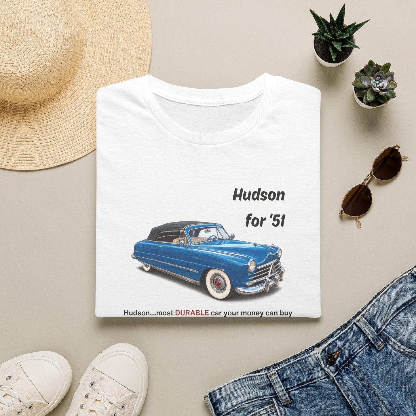 Hudson '51 Classic Car Tee – Unisex Softstyle T-Shirt