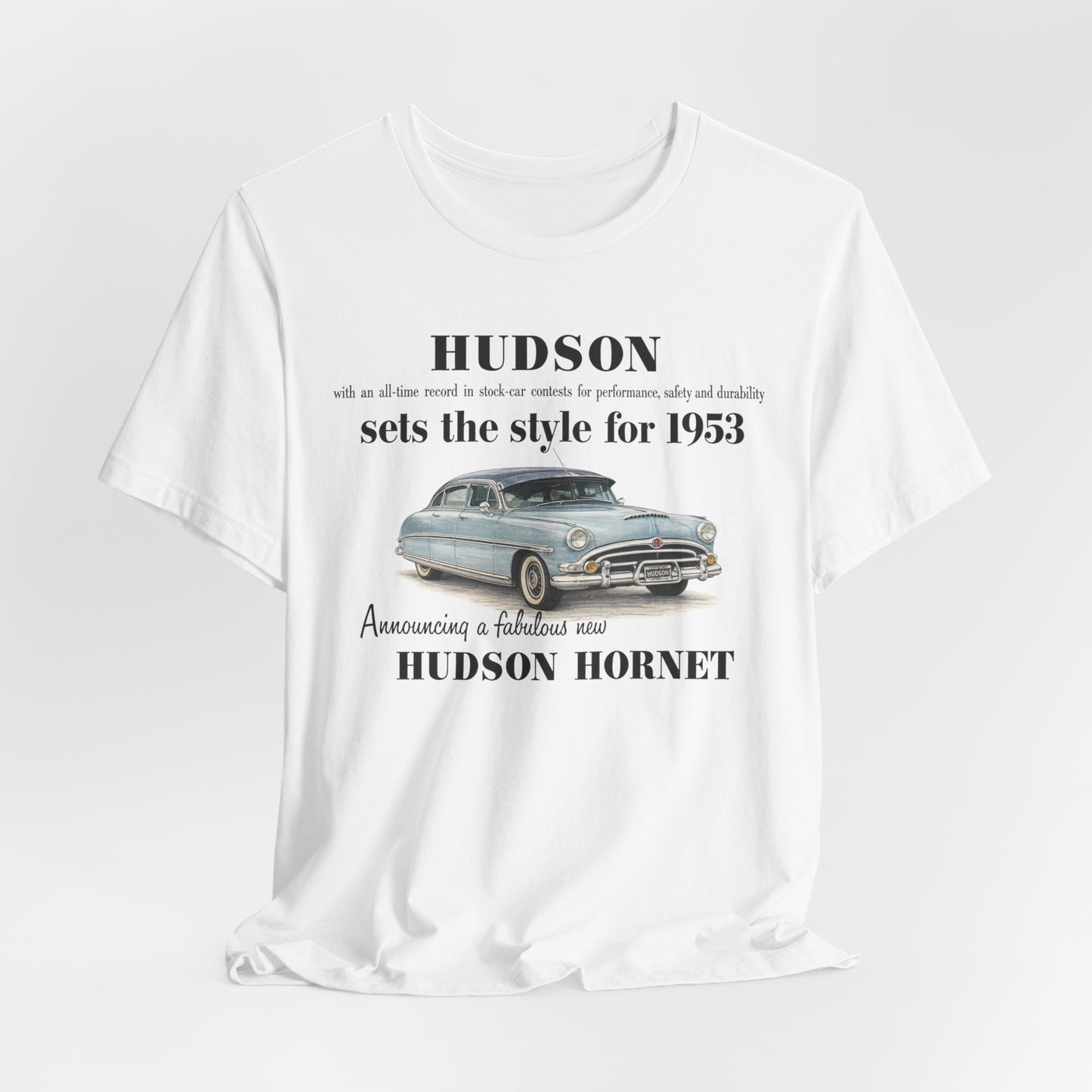 1953 Hudson Hornet Car Tee - Unisex Jersey Short Sleeve Tee