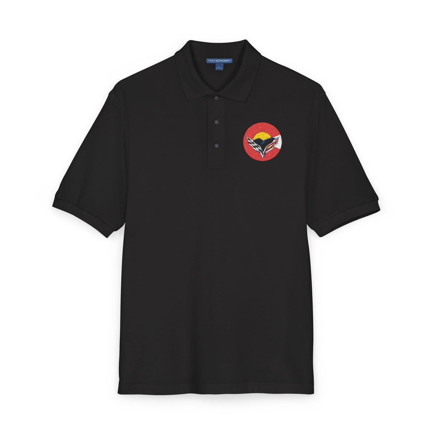 Central Colorado Corvette Club Embroidered Polo Shirt — Classic Golf Polo