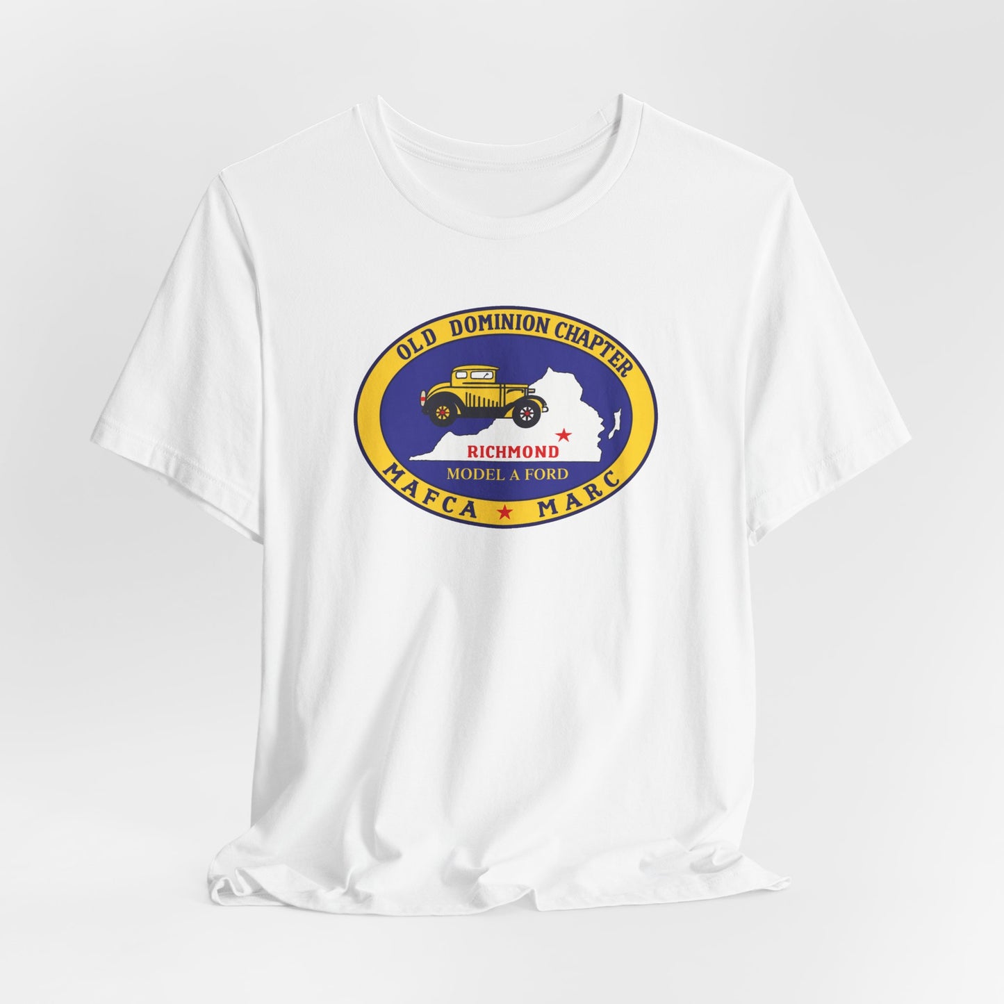 Old Dominion Chapter Model A Ford Club T‑Shirt — Richmond Vintage Car Logo