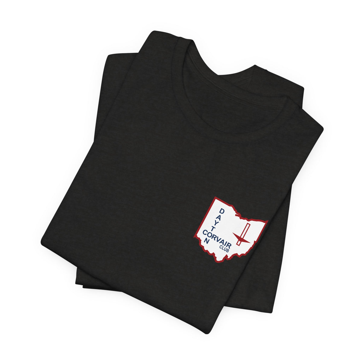 Dayton Corvair Club T-Shirt Unisex Jersey Short Sleeve Tee - Front and Back Logos