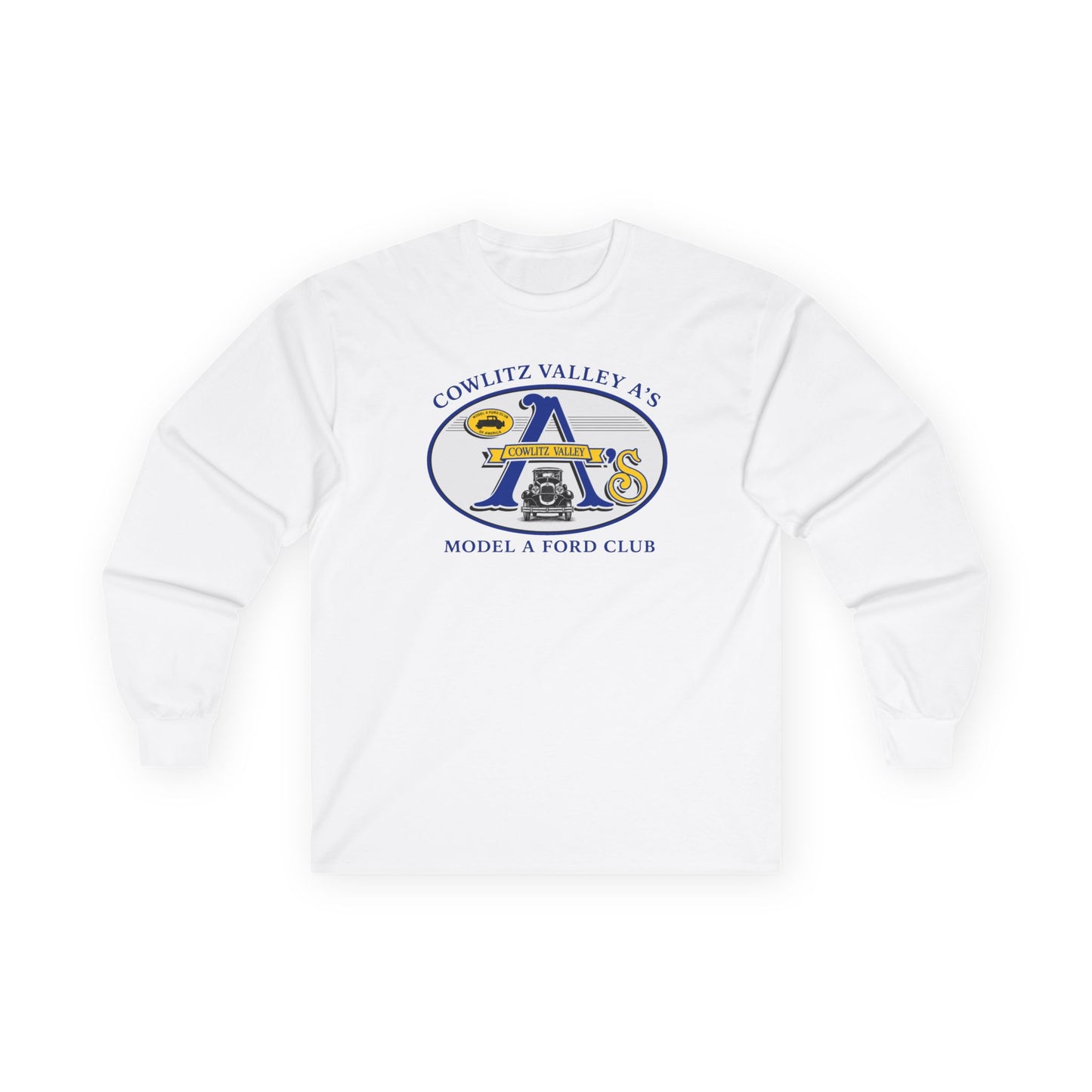 Cowlitz Valley A's Model A Ford Club Long Sleeve Tee
