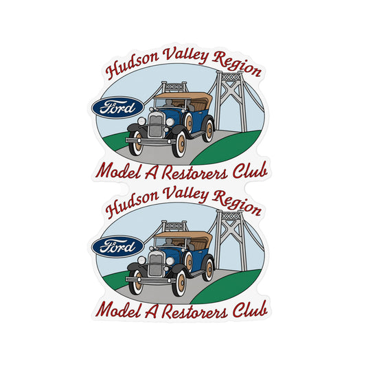 Hudson Valley Region Model A Restorers Club Custom Magnet — Two Large Car Door Magnets.