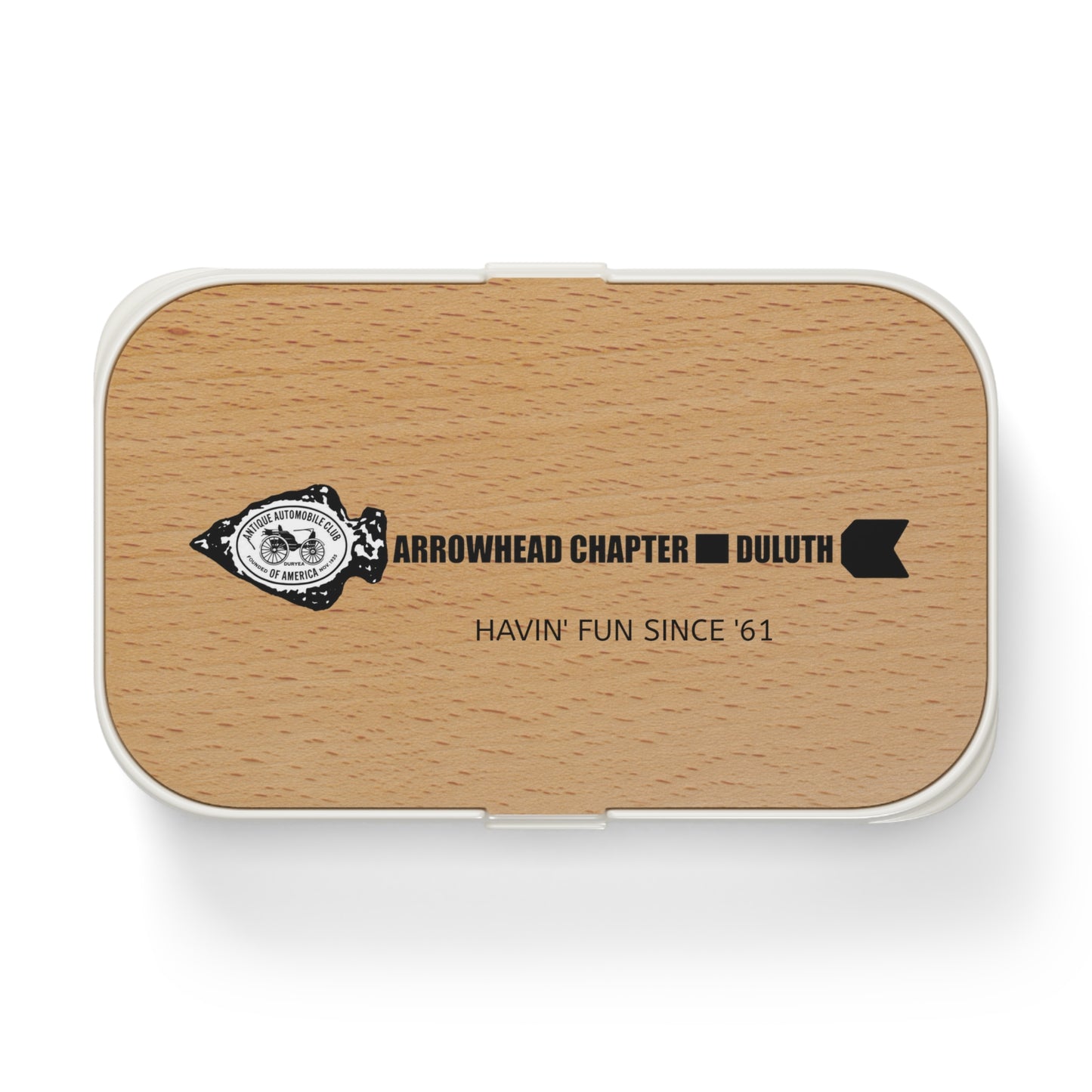 Arrowhead Chapter AACA Bento Lunch Box — Arrowhead Chapter Antique Automobile Club Design