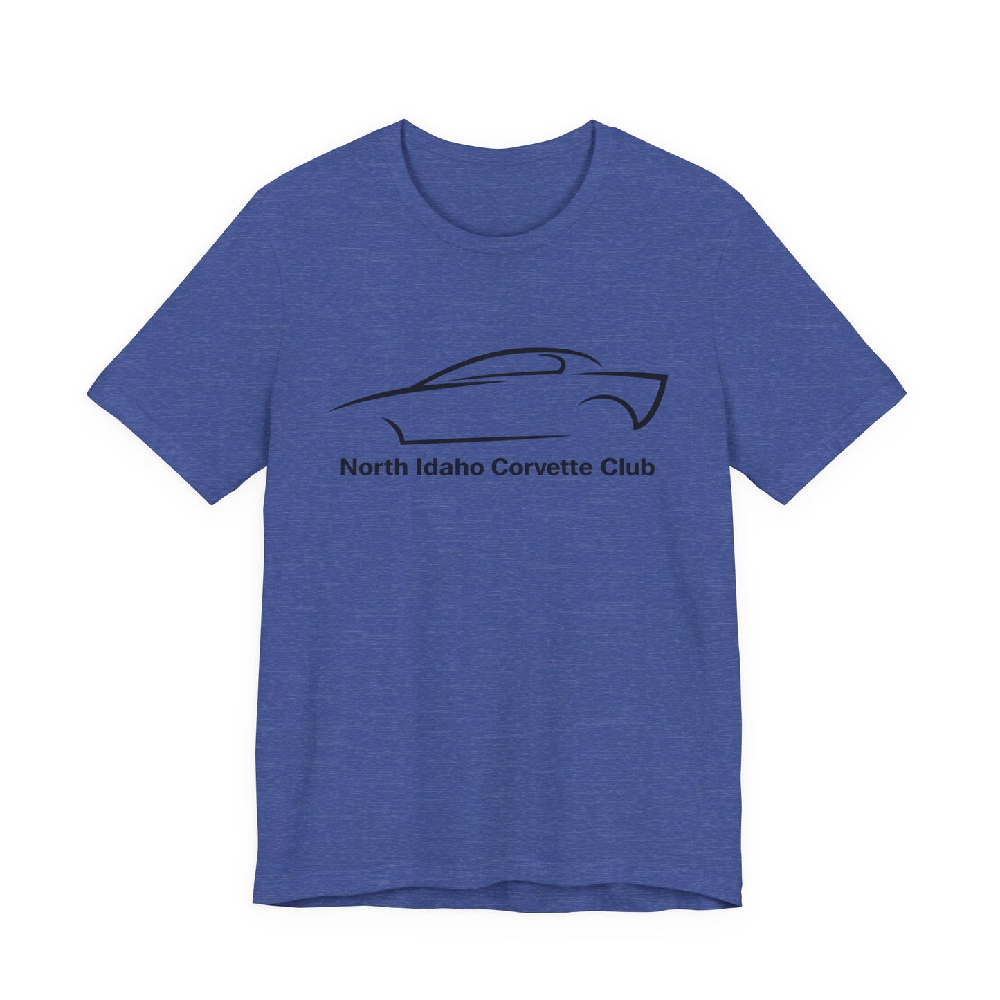 North Idaho Corvette Club T-Shirt — Minimal Car Outline Tee