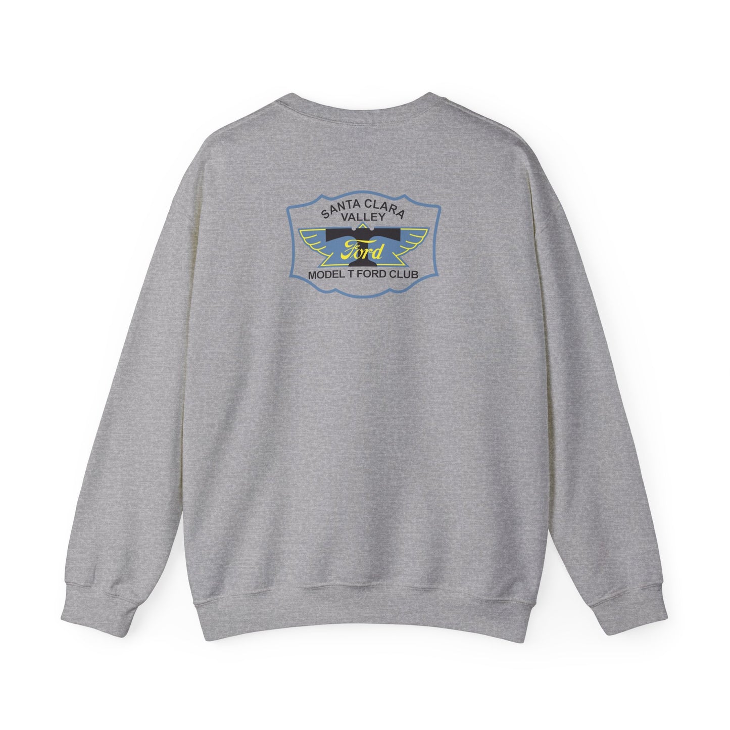 Santa Clara Valley Model T Ford Club (front and back print) Unisex Heavy Blend™ Crewneck Sweatshirt