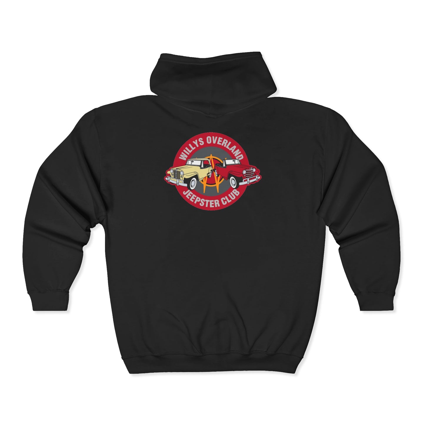 Vintage Willys Overland Jeepster Club Zip Hoodie