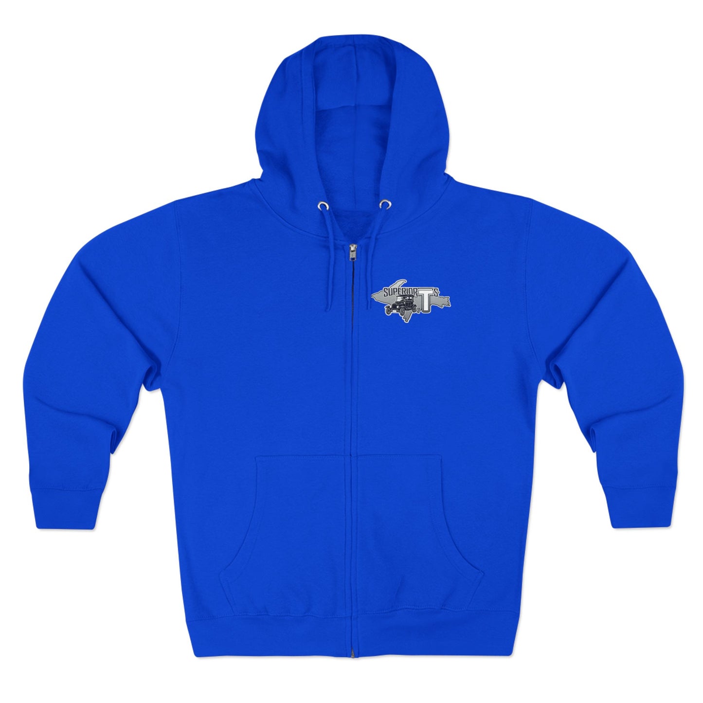 Superior T's Zip Hoodie — Front and back logos