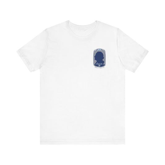 George Washington Model A Ford Club (front and back blue logo) Unisex Jersey Short Sleeve Tee