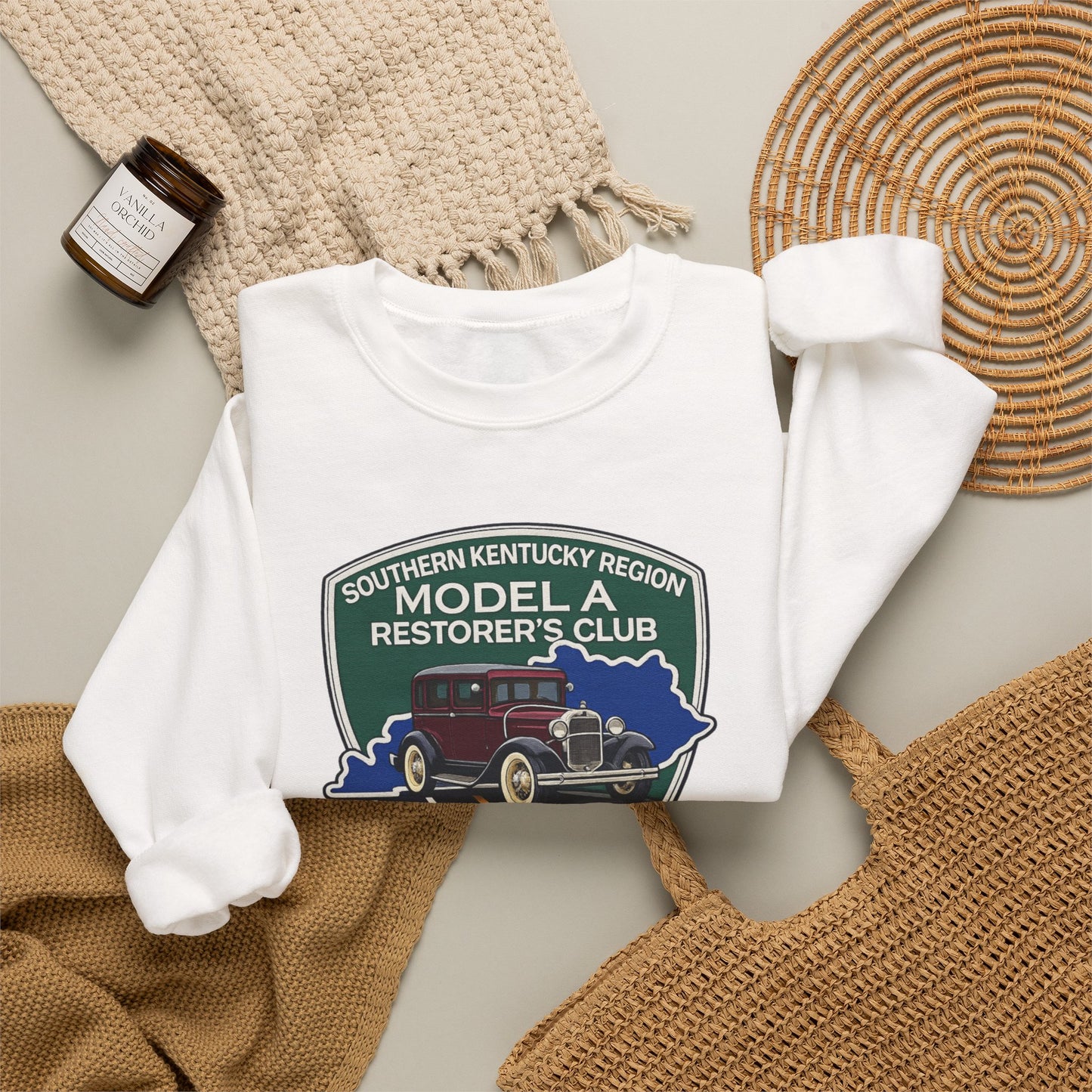 Southern Kentucky Region Model A Restorer's Club Crewneck Sweatshirt — Unisex Heavy Blend™ Gildan Crewneck Sweatshirt