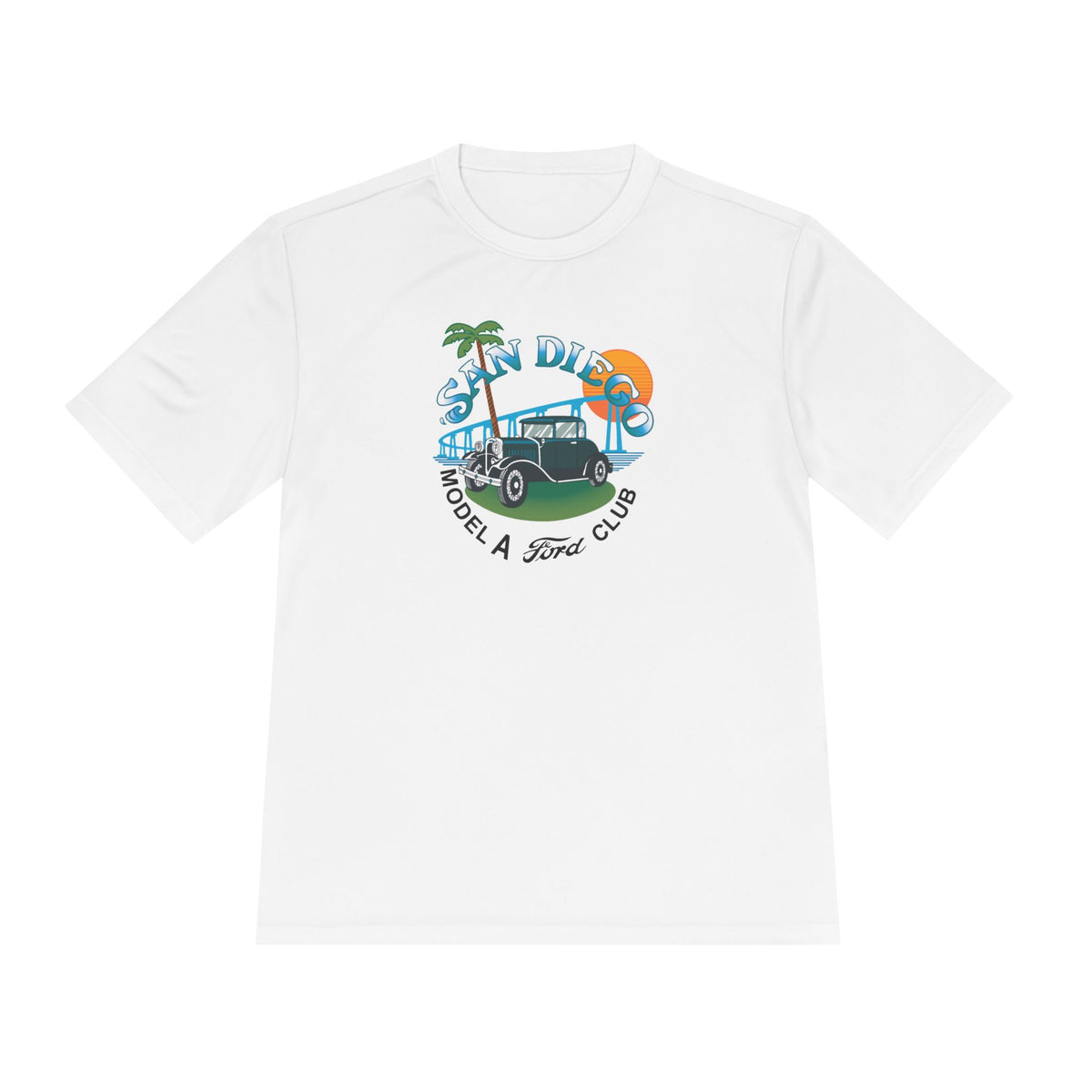 San Diego Model A Ford Club Tee — Moisture‑Wicking Shirt