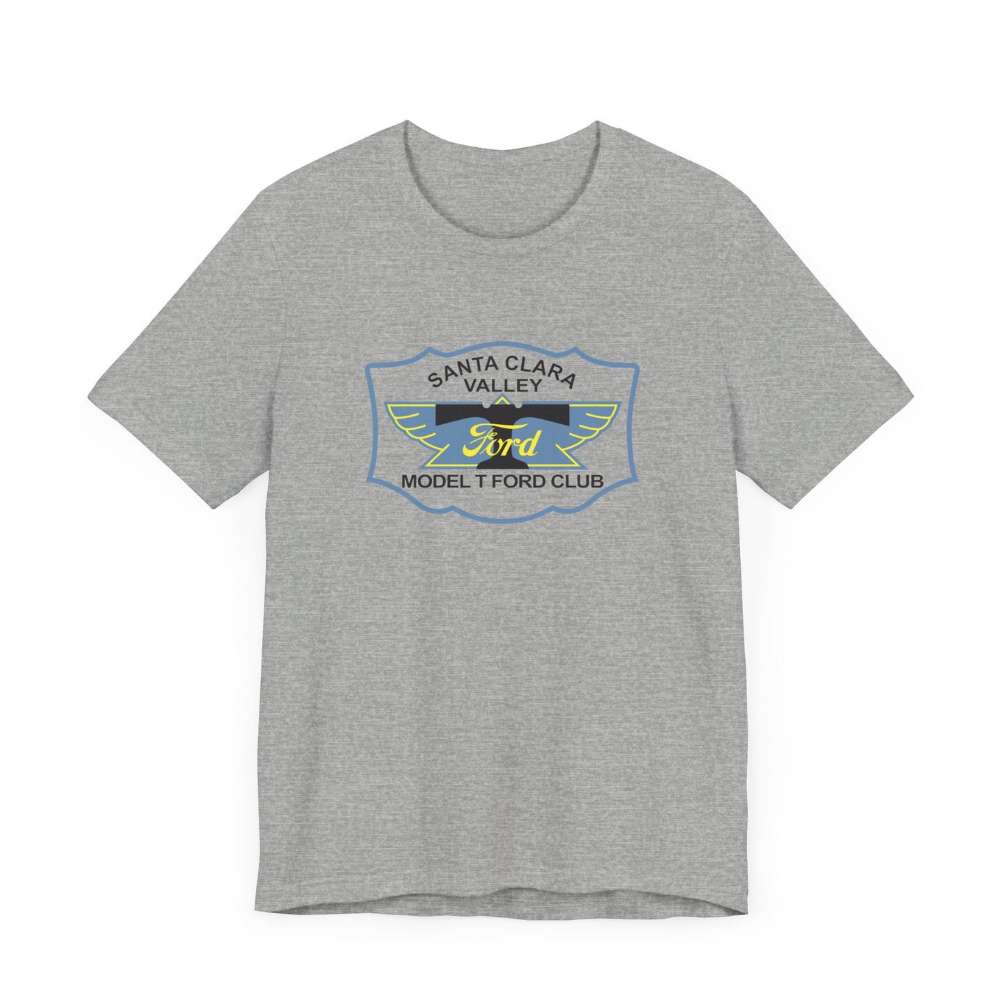 Santa Clara Valley Model T Ford Club (Grey ONLY) Unisex Jersey Short Sleeve Tee