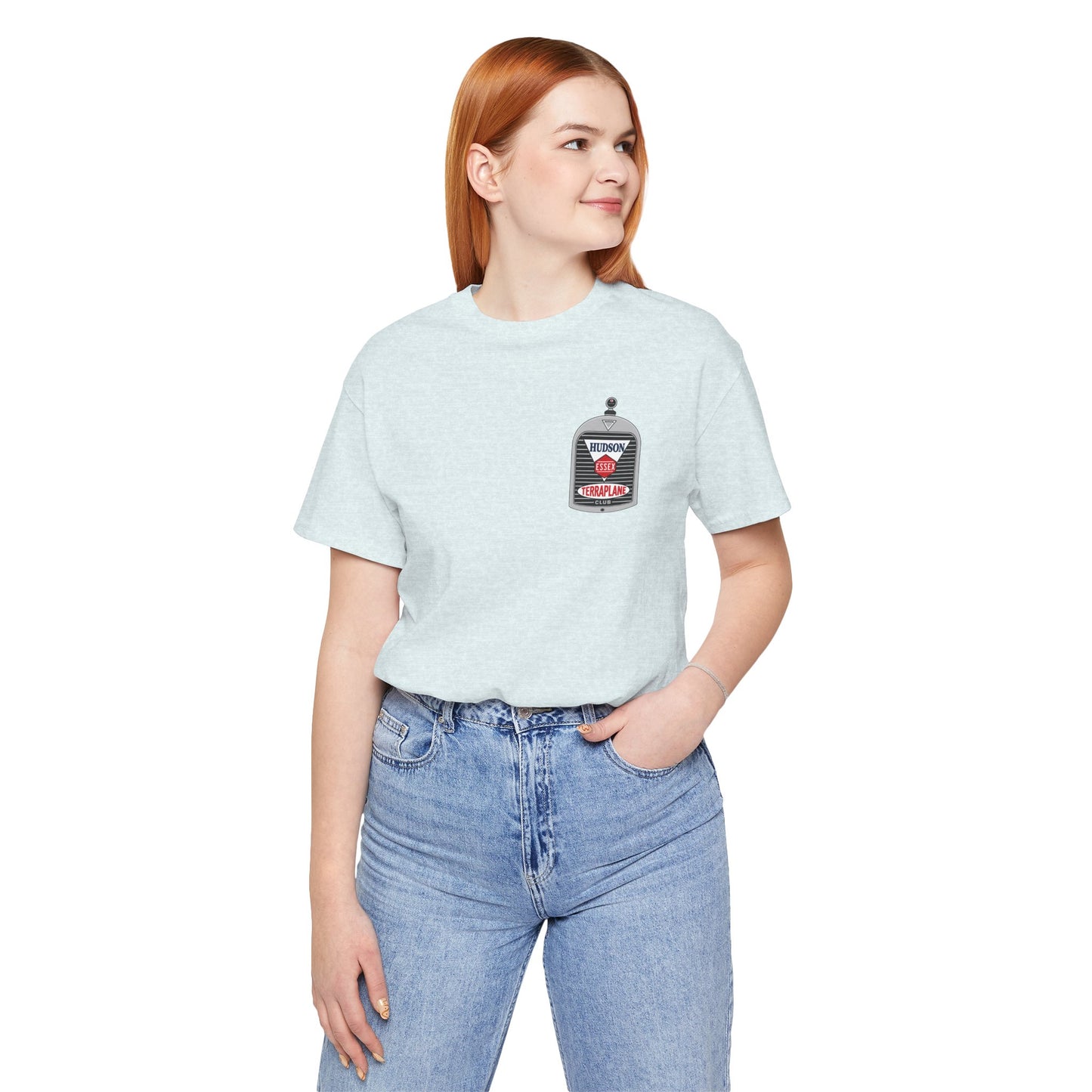 Hudson Essex Terraplane Club Small Chest Logo — Unisex Jersey Short Sleeve Tee